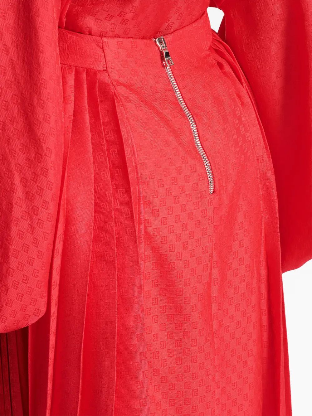 Balmain o1y0625 Midi Skirt in Red Size 34" / US 12 / IT 48 - 5 Thumbnail