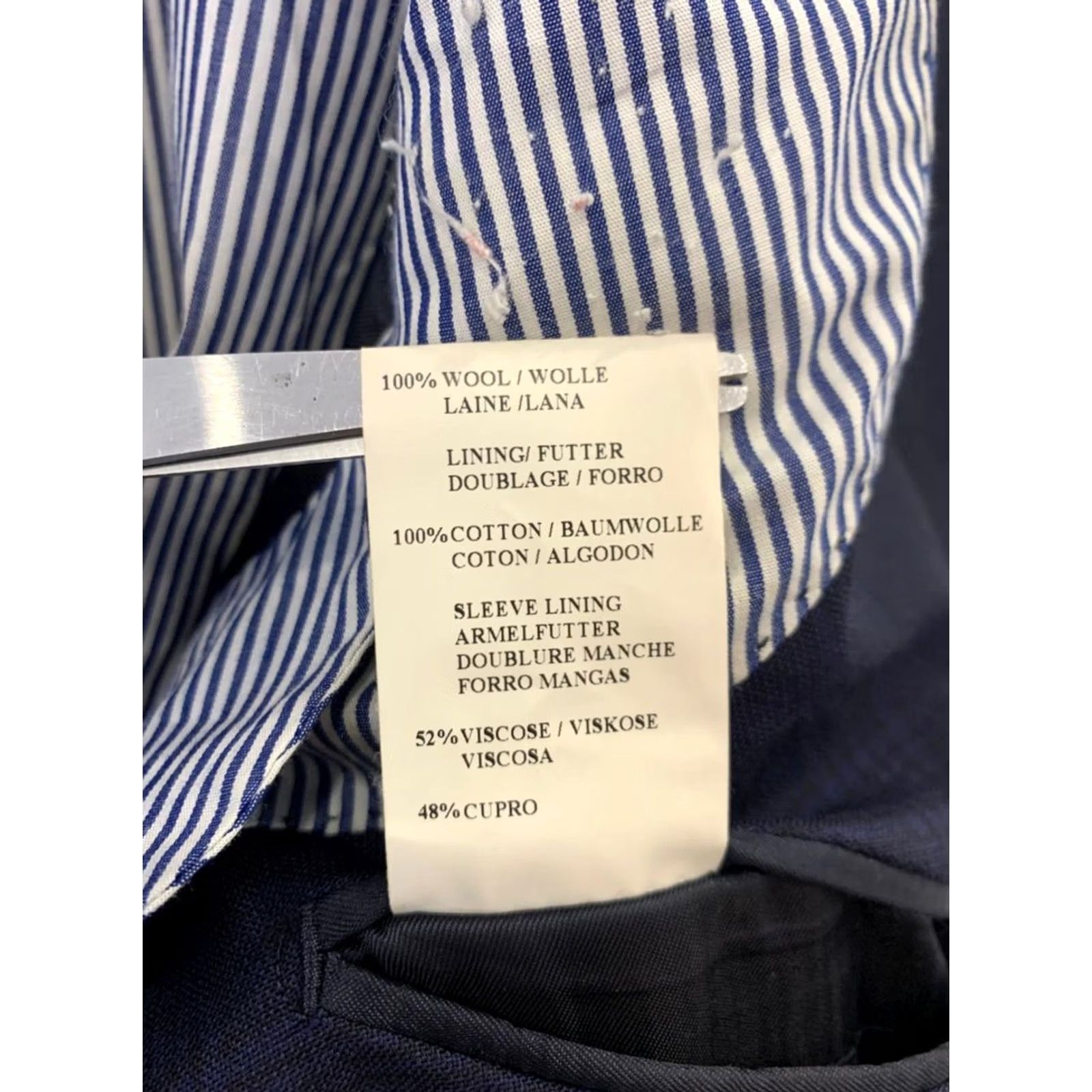 Vintage MICHAEL BASTIAN Barneys New York Navy Plaid Blazer Jacket Men’s L 44R Size 42R - 5 Thumbnail
