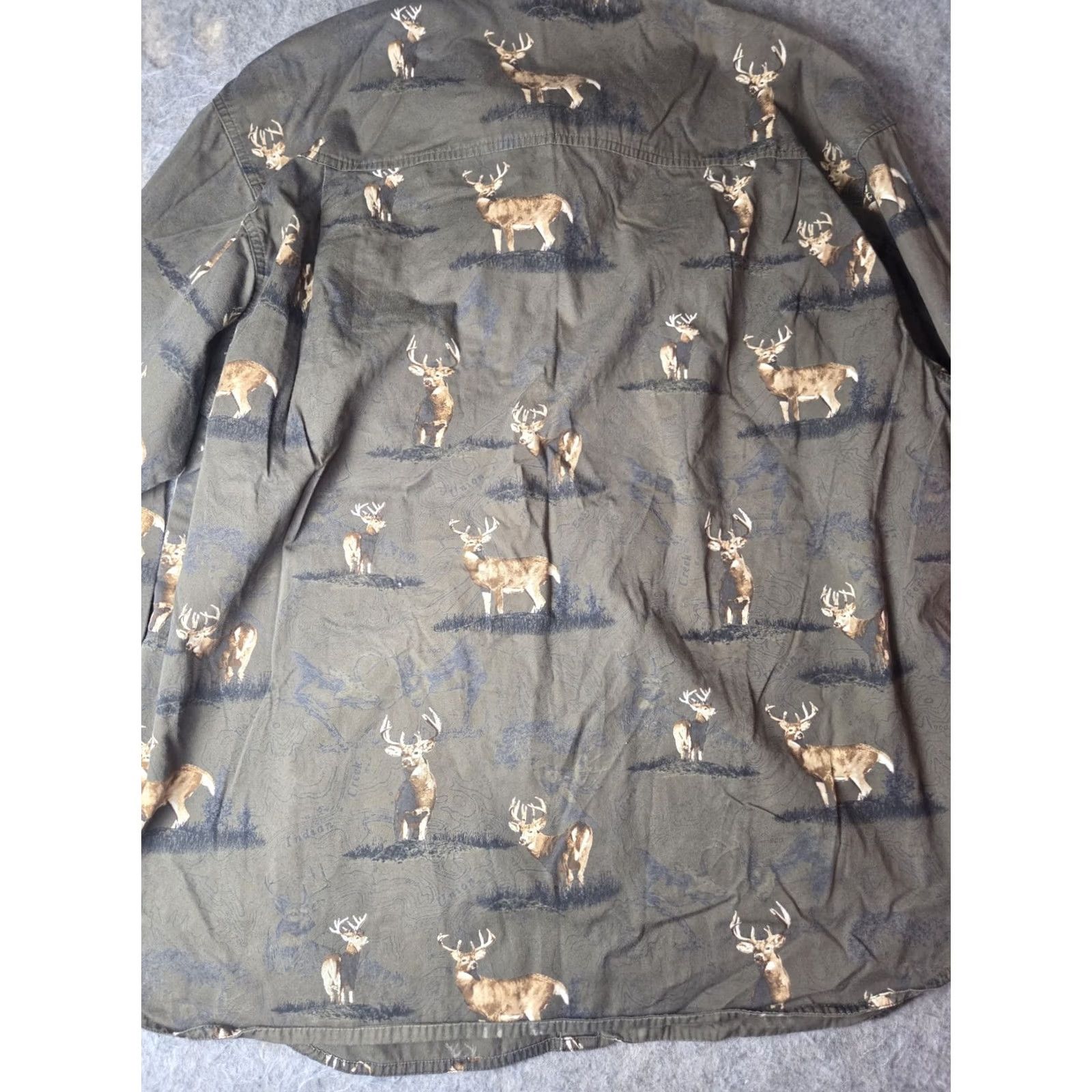 Vintage Columbia Men's Green Buck Deer Print Outdoor Hunting Button Front Shirt XL Size US XL / EU 56 / 4 - 6 Thumbnail
