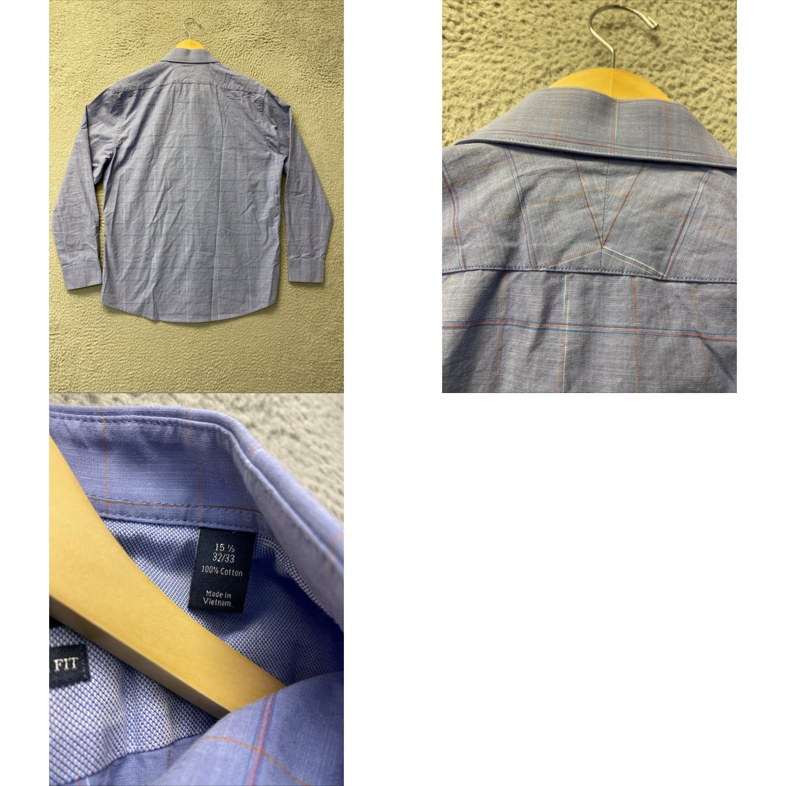Original Penguin VINTAGE Original Penguin Cotton Shirt Mens Medium Blue Plaid Casual Dresswear Size US M / EU 48-50 / 2 - 8 Thumbnail