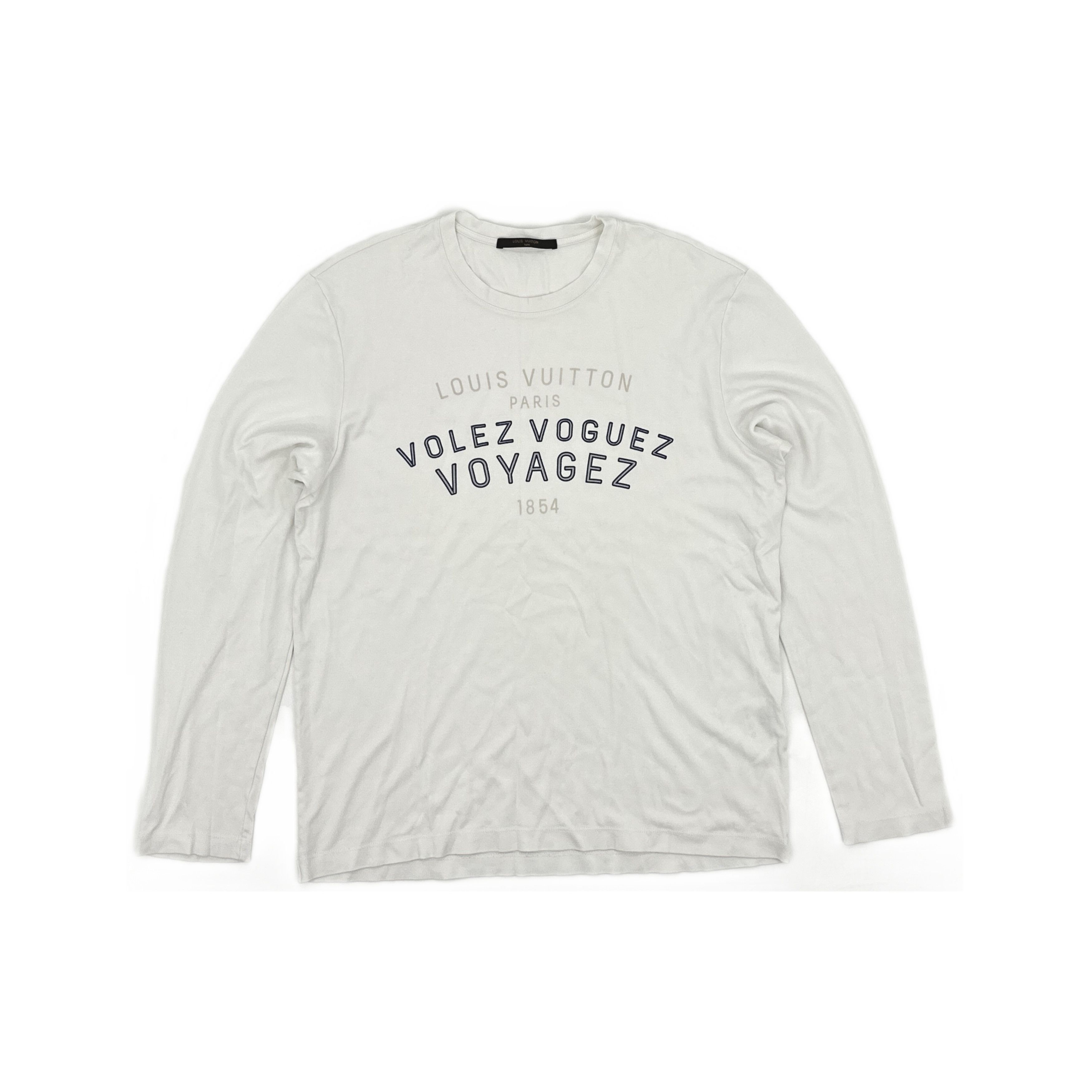 Louis Vuitton Louis Vuitton Printed Logo Long Sleeve T-Shirt Size L Size US L / EU 52-54 / 3 - 1 Thumbnail