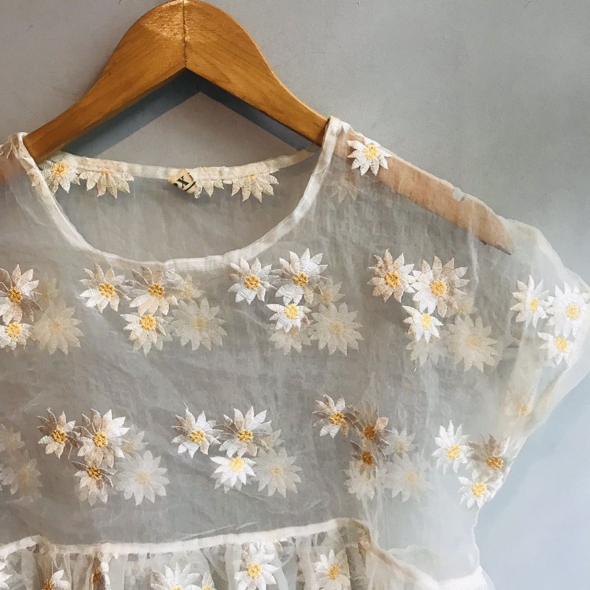 If Six Was Nine × Seditionaries Japanese Daisy Flowers Embroidered Mesh Dress Size M / US 6-8 / IT 42-44 - 2 Thumbnail