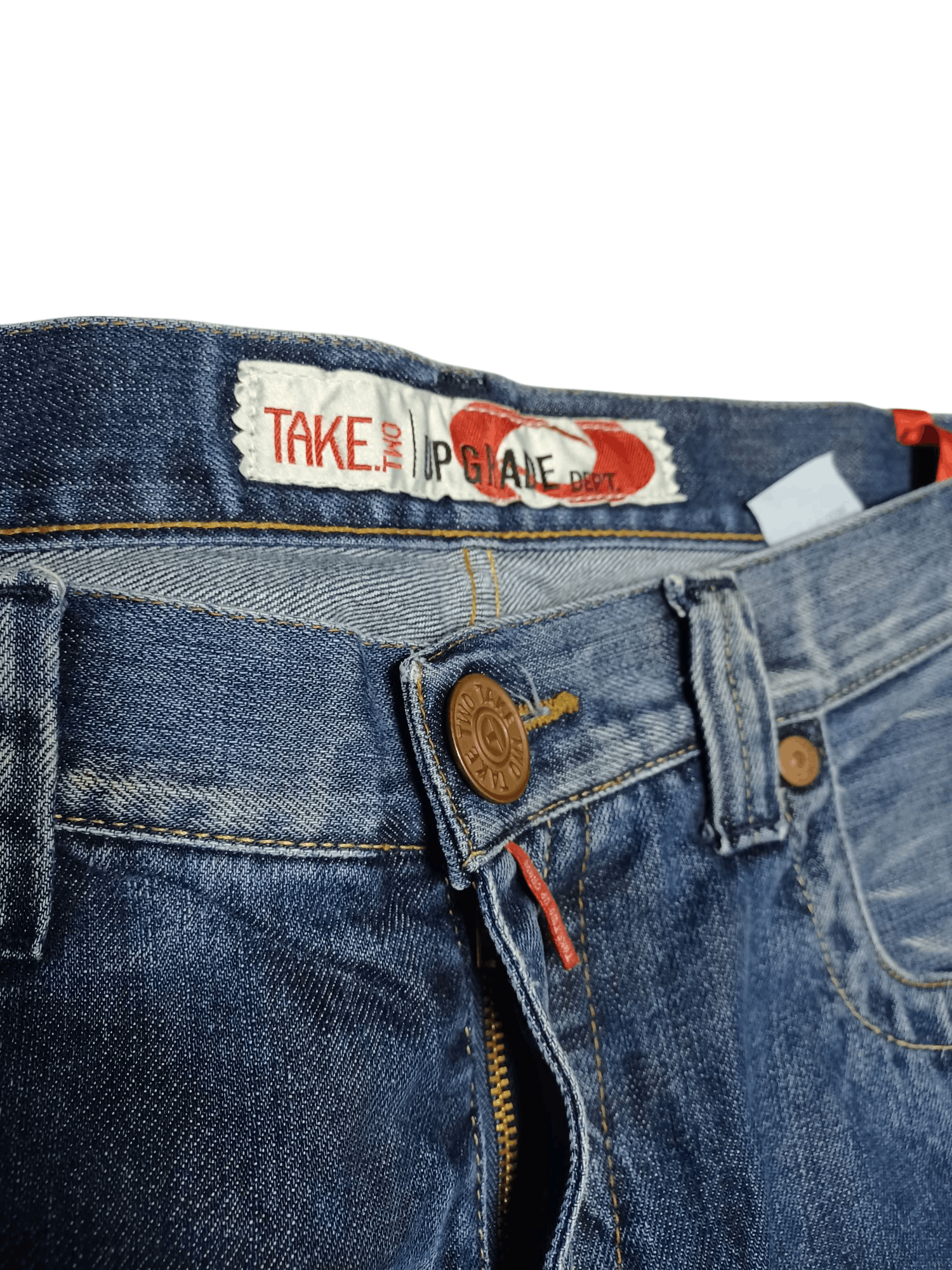 Japanese Brand TAKE TWO VINTAGE BOOTCUT MADE IN ITALY 90S AVANT GARDE JEANS Size US 36 / EU 52 - 5 Thumbnail