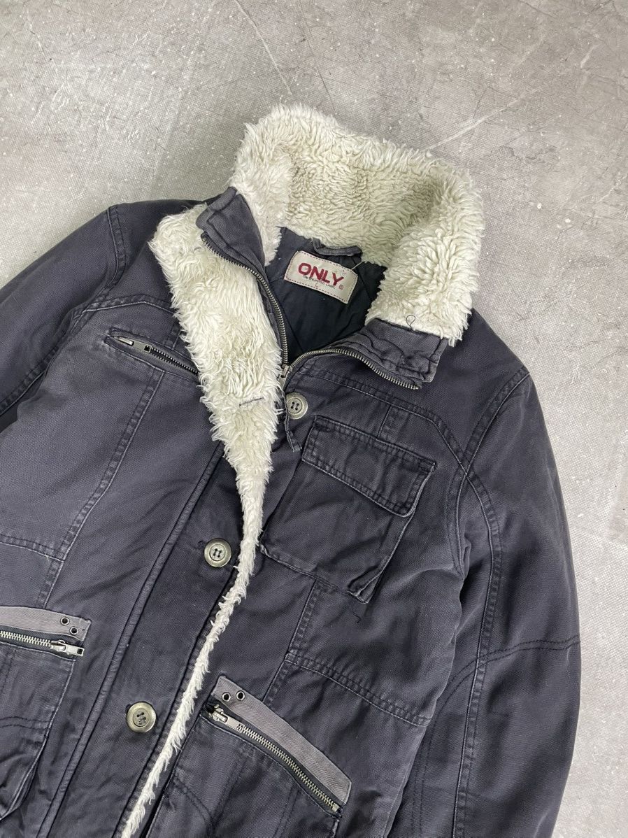 Hysteric Glamour Canvas y2k fur jacket vintage cropped military style Size US M / EU 48-50 / 2 - 4 Thumbnail