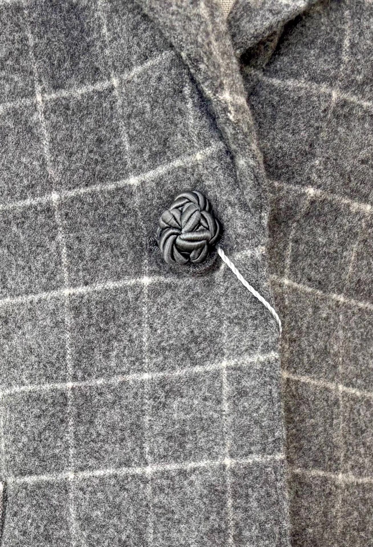 Emporio Armani Emporio Armani Women's Grey Wool-Blend Blazer Ｑ21 Size L / US 10 / IT 46 - 7 Thumbnail