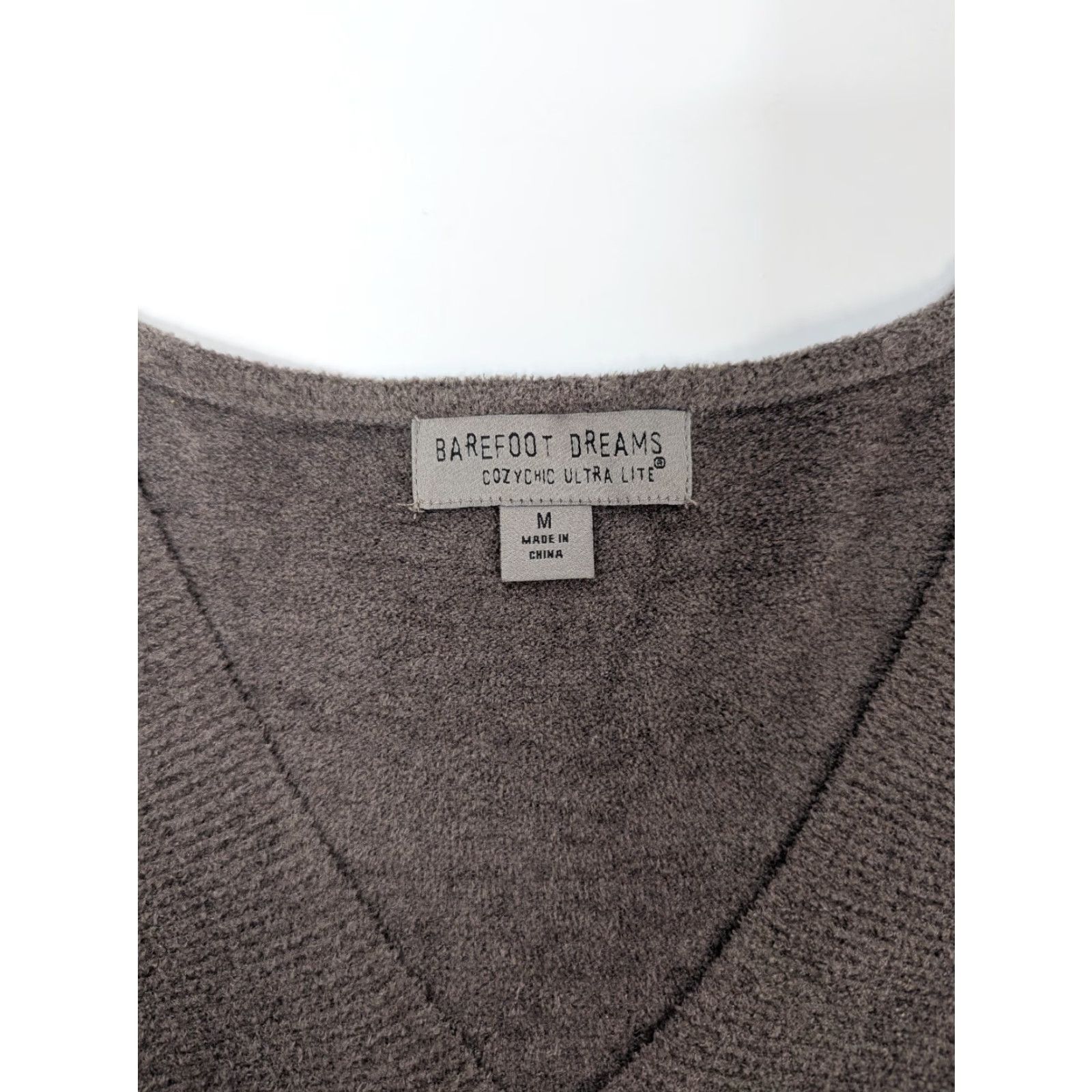 Vintage Barefoot Dreams CozyChic Ultra Lite V-Neck Tunic Sweater M Brown Women Long Sleeve Casual Classic Designer Beach Coastal Grandma Sleepwear Top Shirt Size M / US 6-8 / IT 42-44 - 7 Thumbnail