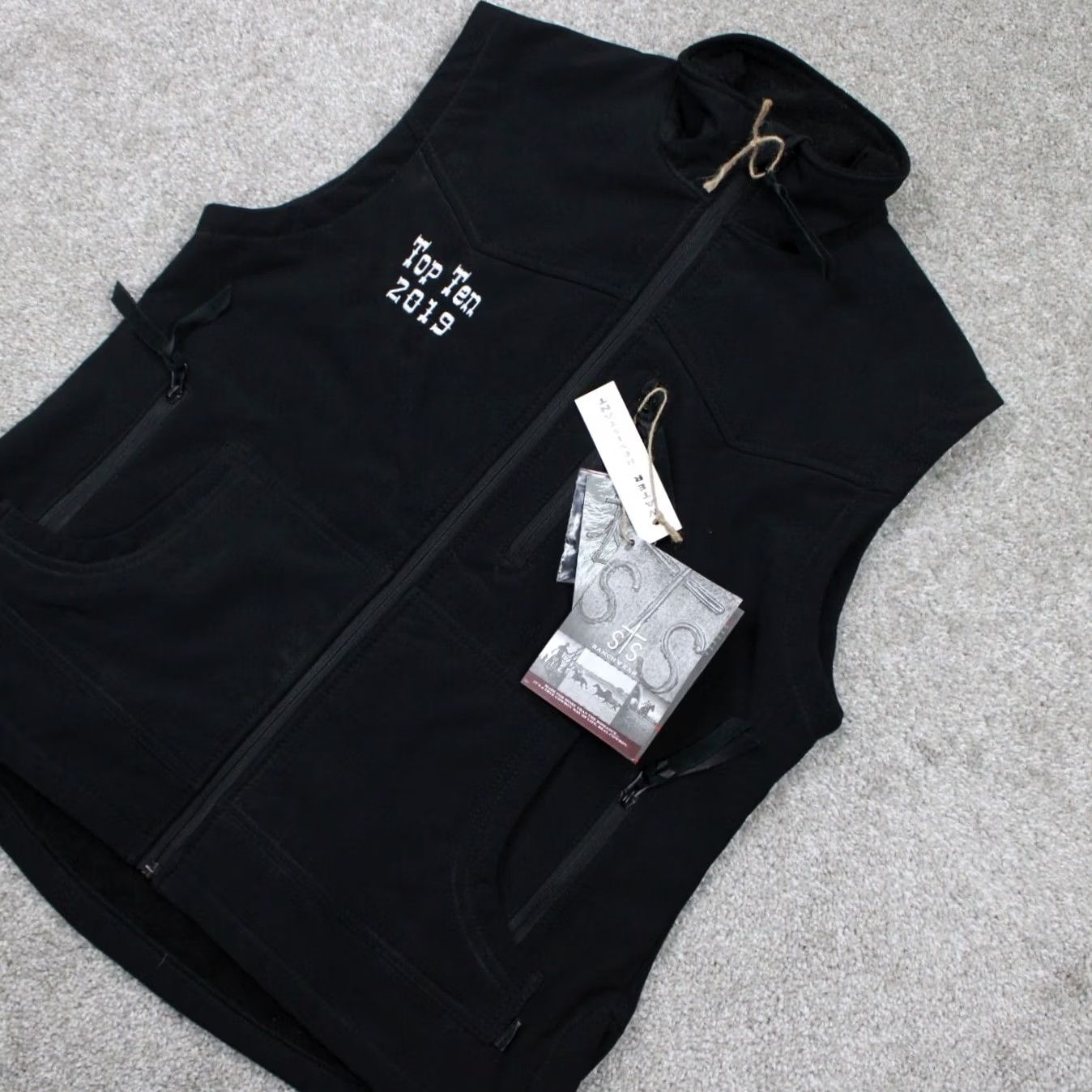 Vintage VINTAGE STS Ranchwear Barrier Vest NWT Womens XL Black Full Zip Polyester Jacket w/ Logo Size XL / US 12-14 / IT 48-50 - 6 Thumbnail