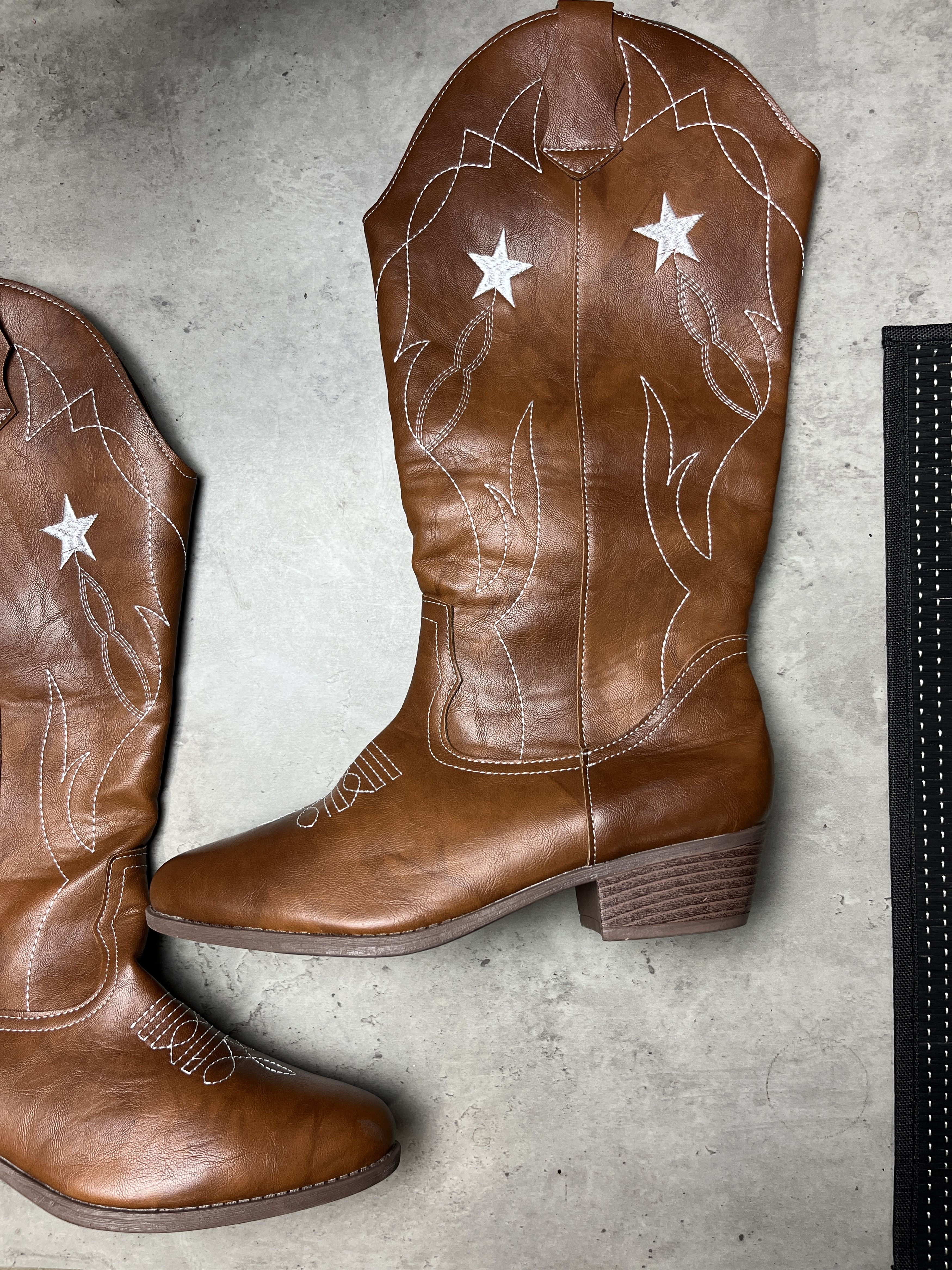 Other 2000s WESTERN COWBOY BOOTS HARNESS EMBROIDERED STARS - 5121 Size US 7 / EU 40 - 3 Thumbnail