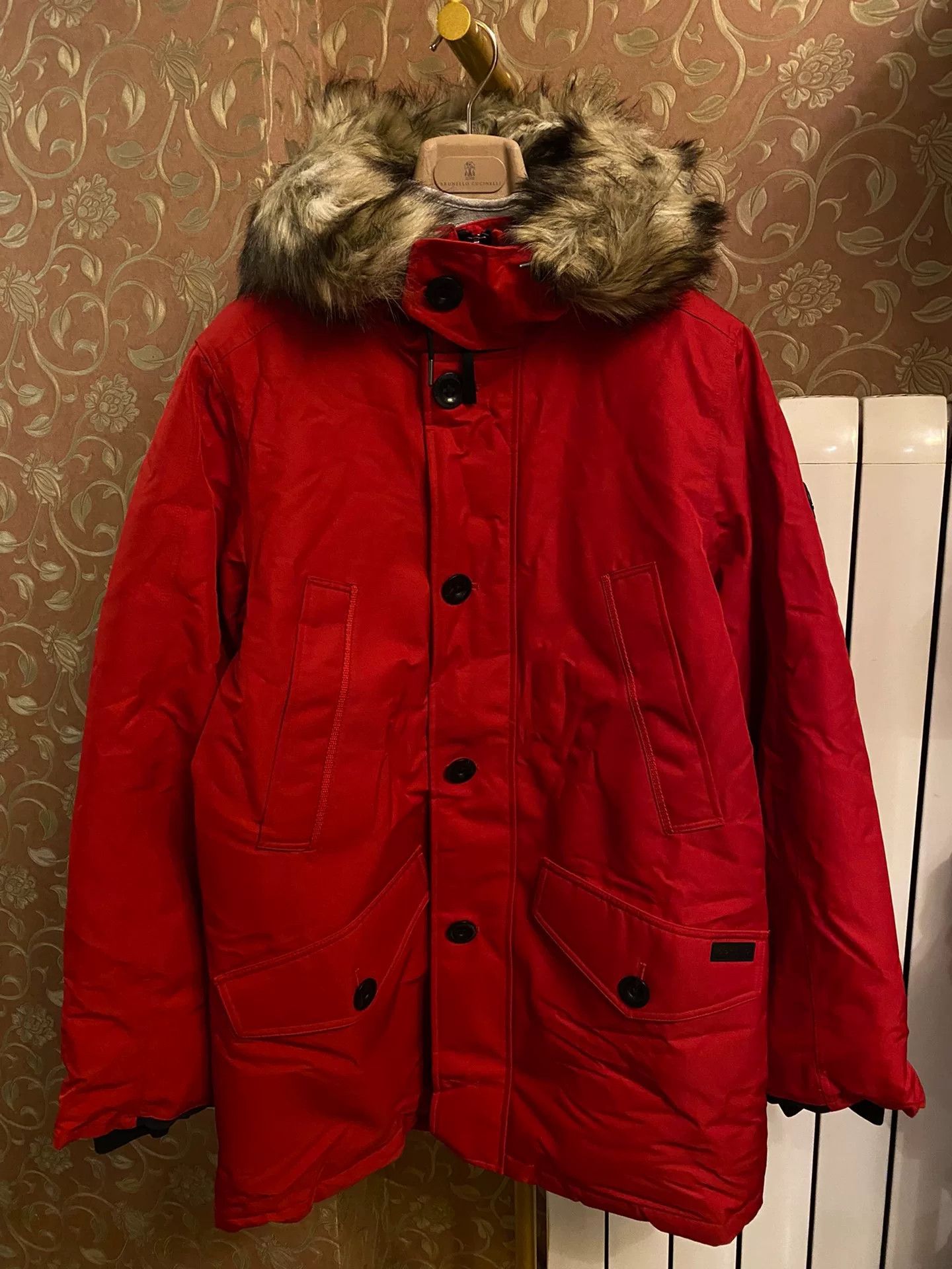 RRL Ralph Lauren RRL Red Fur-Lined Down Jacket Size US M / EU 48-50 / 2 - 1 Thumbnail