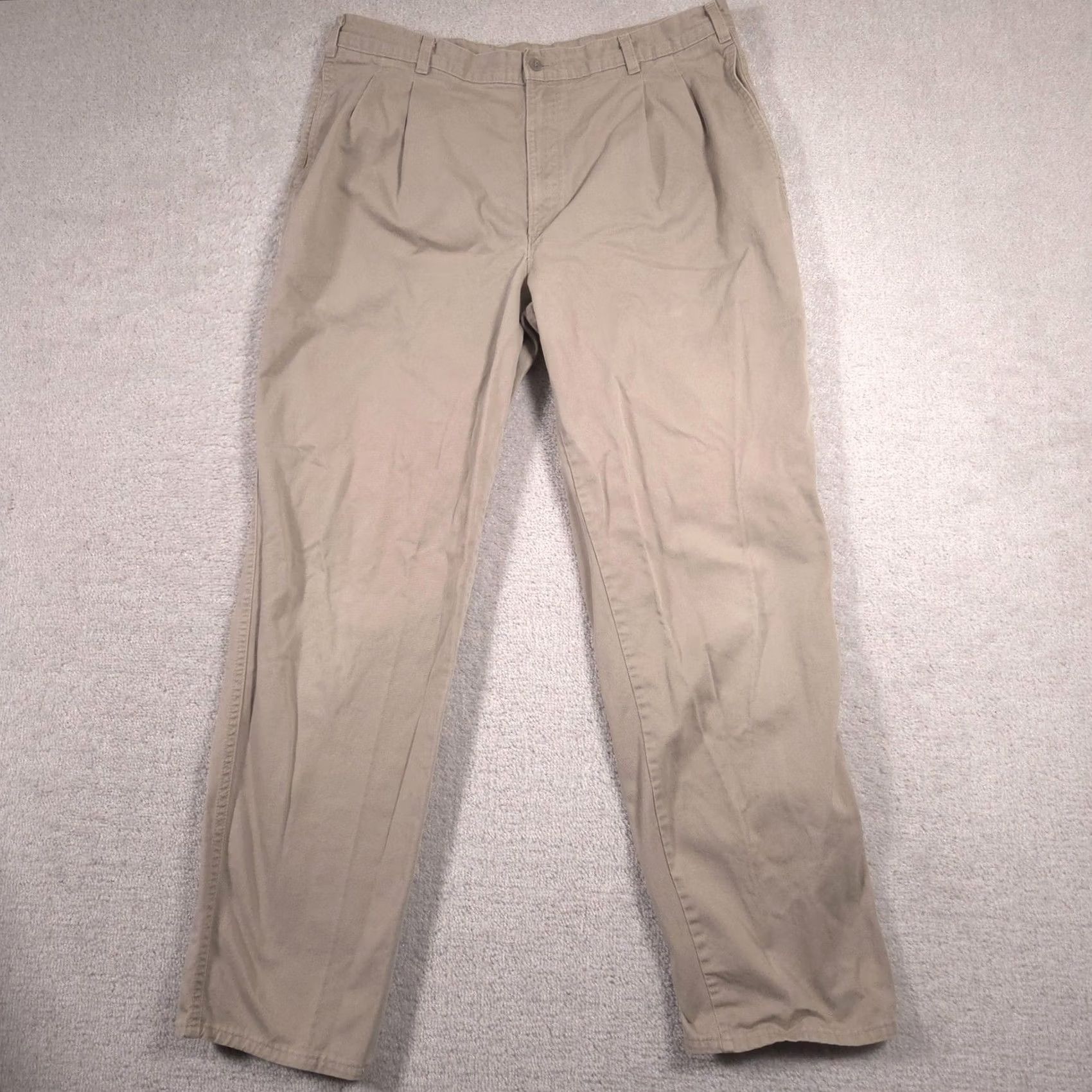 Dockers Dockers Khakis Pants Mens 38x32 Beige Pleated Front Straight Leg Casual Chino Size US 38 / EU 54 - 2 Thumbnail