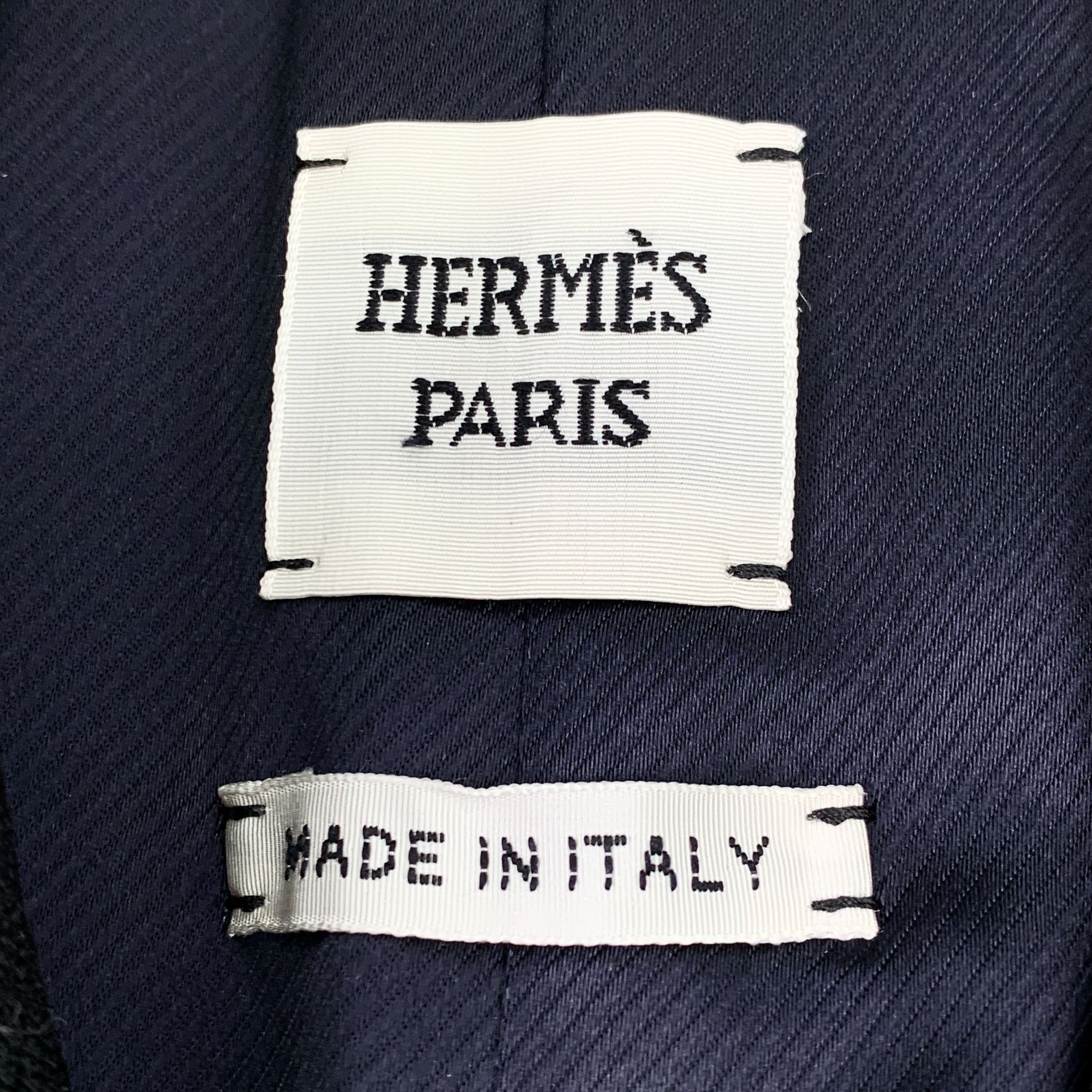 Hermes Hermès Black Double-Breasted Wool-Blend Blazer Size 34 XXS M Size XS / US 0-2 / IT 36-38 - 2 Thumbnail