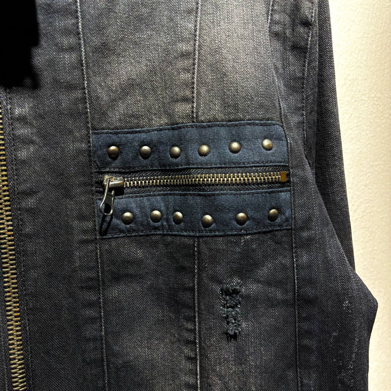 In The Attic In The Attic Distressed Studded Bondage Denim Jacket Size US L / EU 52-54 / 3 - 10 Thumbnail