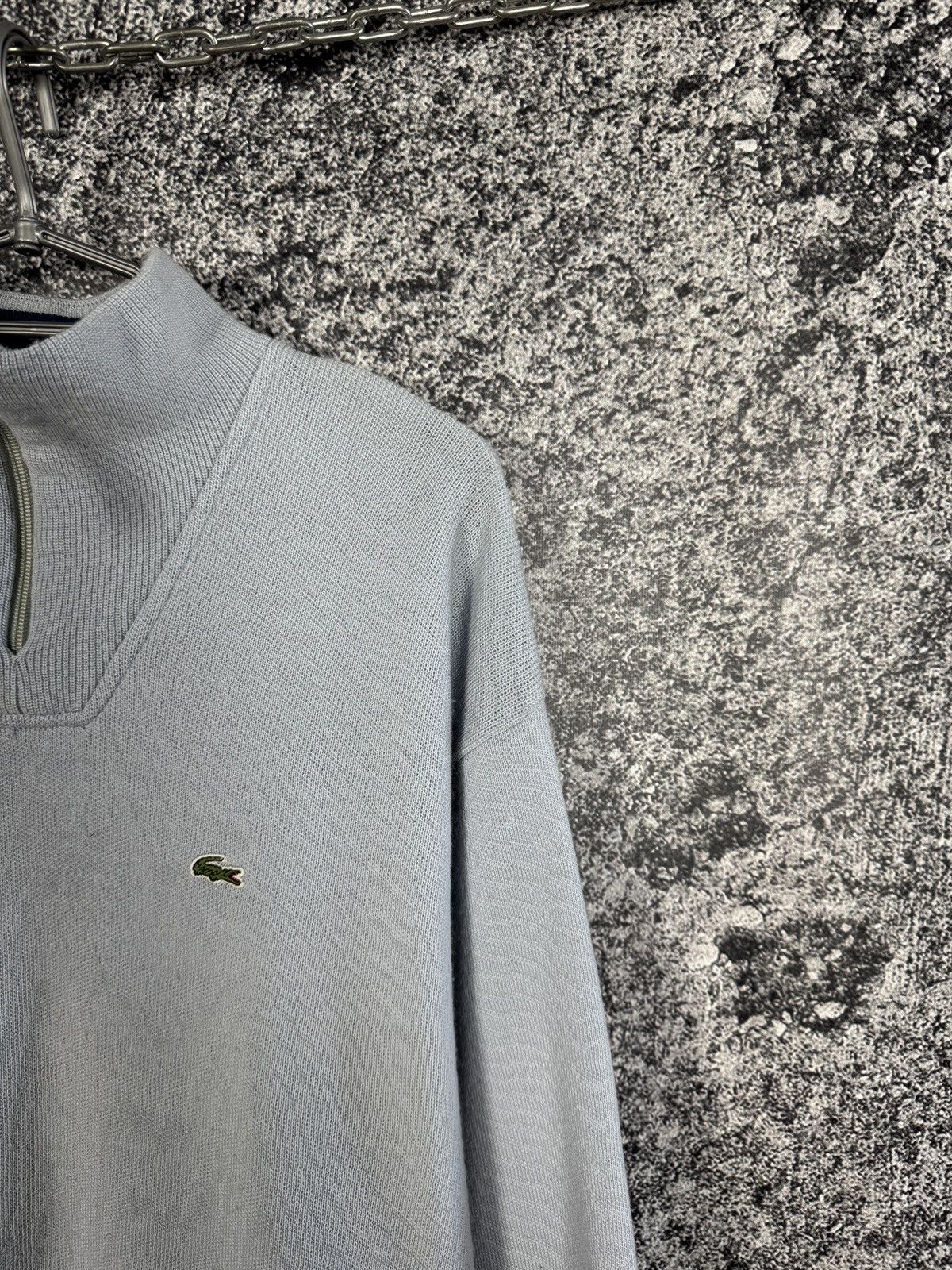 Lacoste Men’s Lacoste 1/4 Zip Wool Sweater Pullover Vintage Size 8 Size US XXL / EU 58 / 5 - 2 Thumbnail