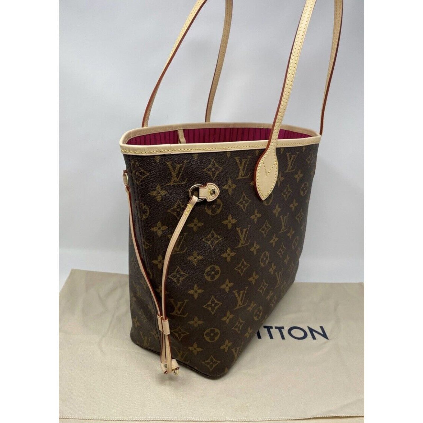 Louis Vuitton LOUIS VUITTON NEVERFULL MM MONOGRAM PIVOINE PINK TOTE BAG Size ONE SIZE - 8 Thumbnail