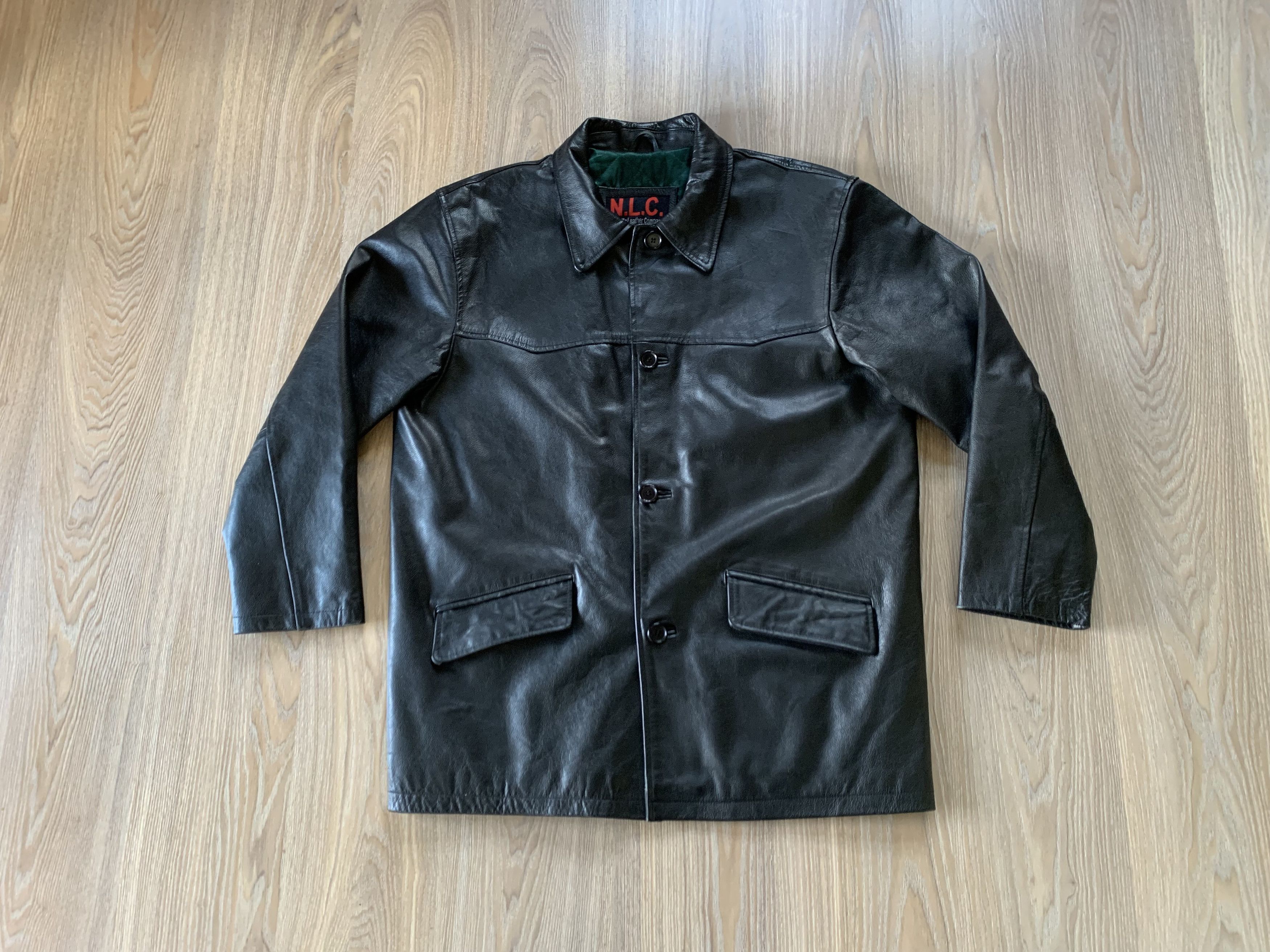 Genuine Leather × Vintage NLC Vintage Leather Pocket Jacket Size US M / EU 48-50 / 2 - 2 Thumbnail