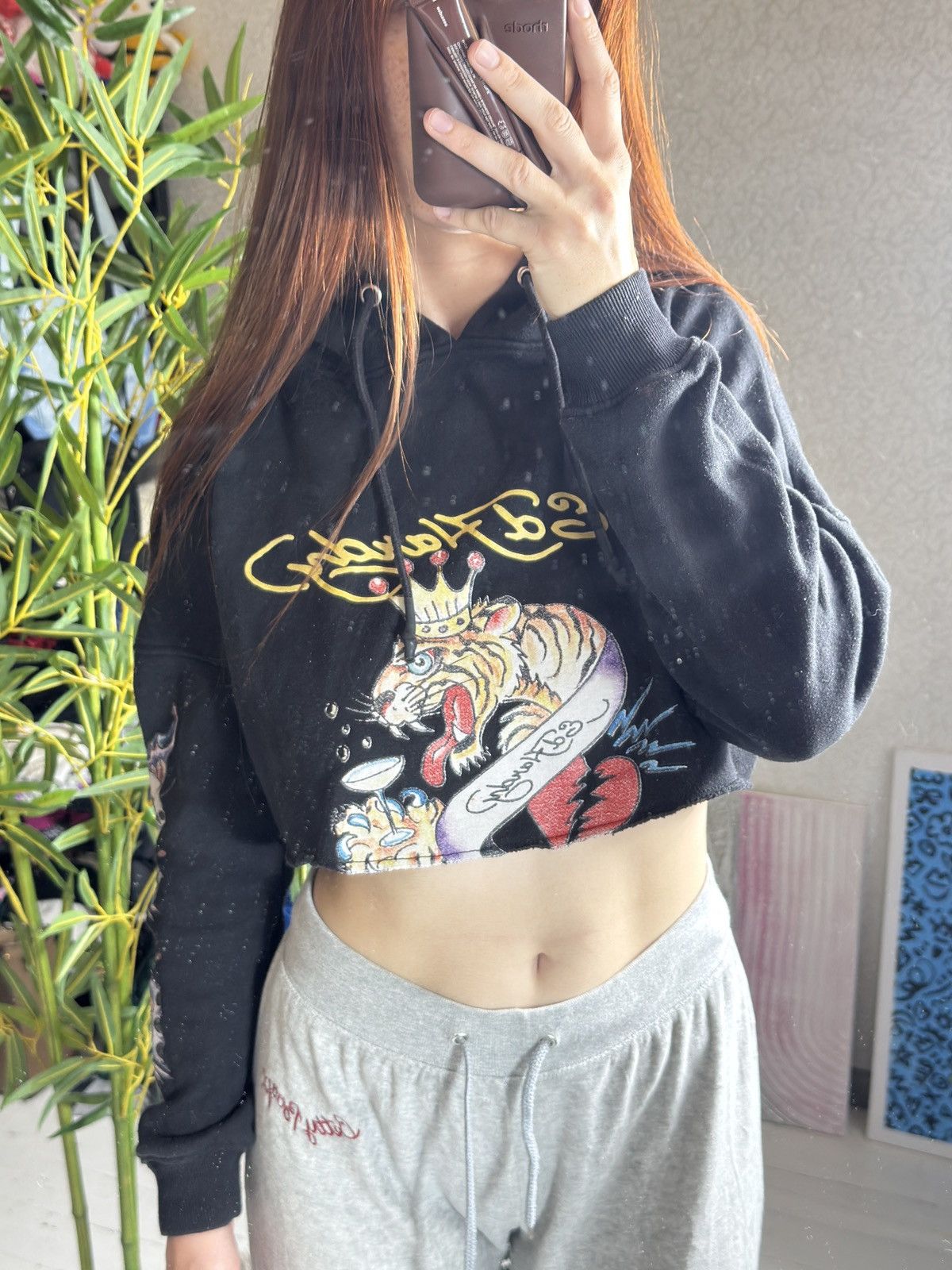 Ed Hardy ED HARDY X MISSGUIDED CROP HOODIE Size S / US 4 / IT 40 - 2 Thumbnail