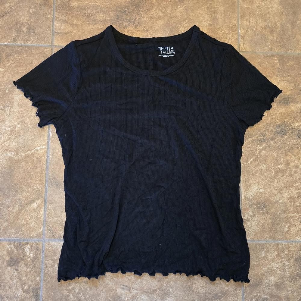 Designer Black Trim Detailed T&T Short Sleeve Size XL / US 12-14 / IT 48-50 - 1 Thumbnail