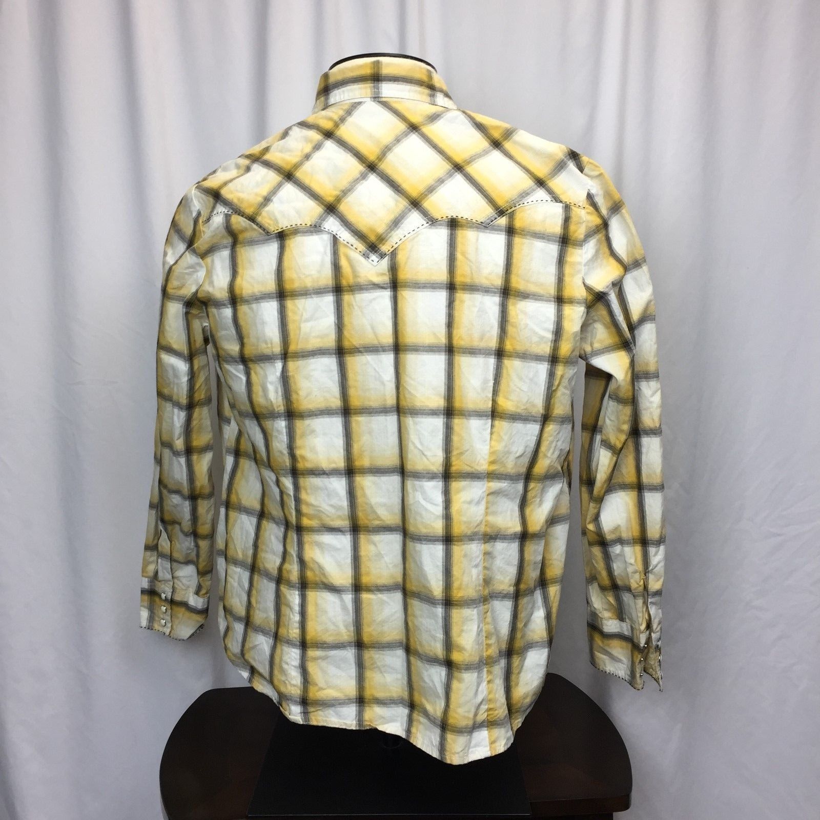 Roper Roper Western Shirt Men's Size 1X Long Sleeve Yellow Black W Size US XL / EU 56 / 4 - 3 Thumbnail