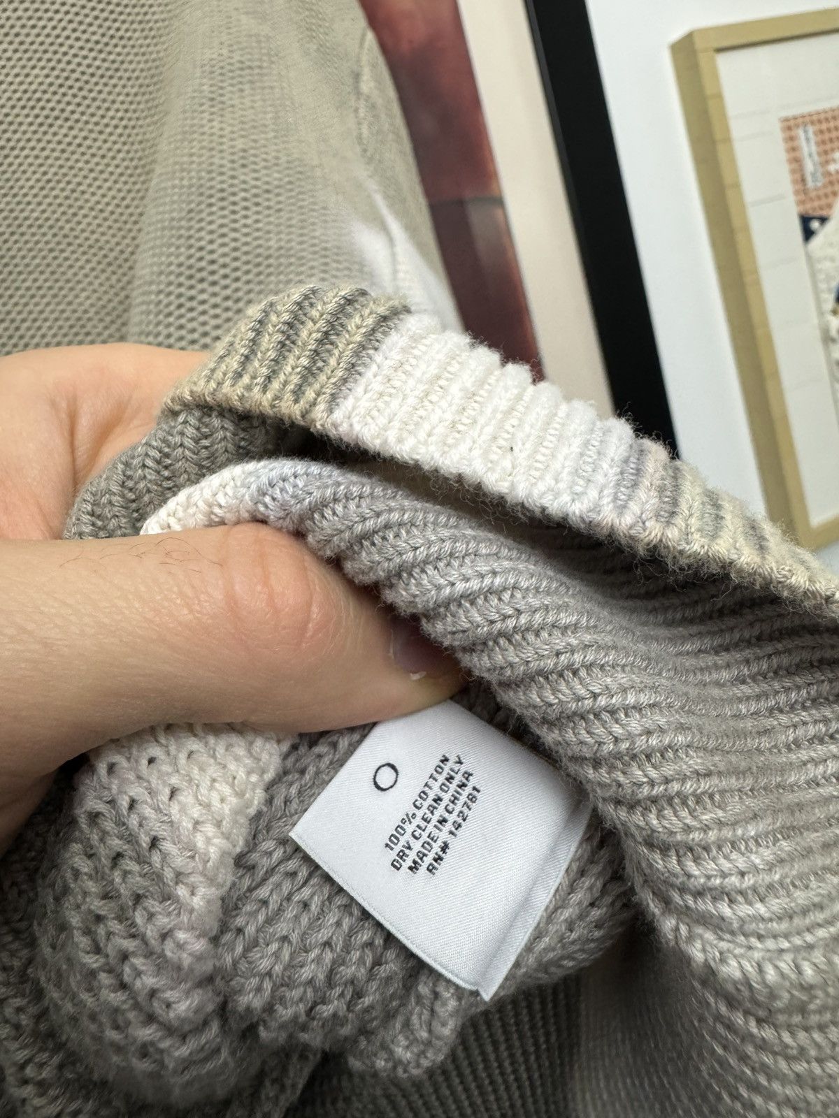 Aime Leon Dore Amie Leon Dore Bleach Sweater Waffle Knit Thermal Designer Size US L / EU 52-54 / 3 - 6 Thumbnail