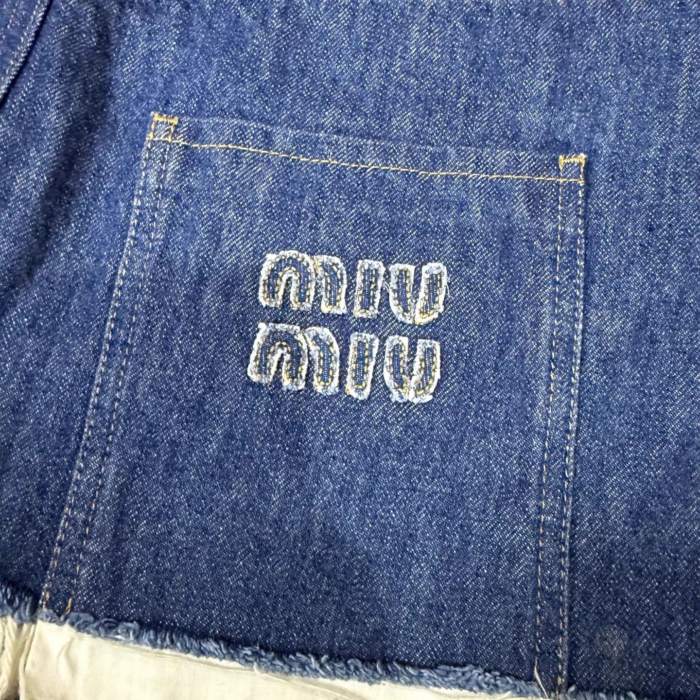 Miu Miu MIU MIU women's denim mini skirt 38 99 new Size 26" / US 2 / IT 38 - 3 Thumbnail