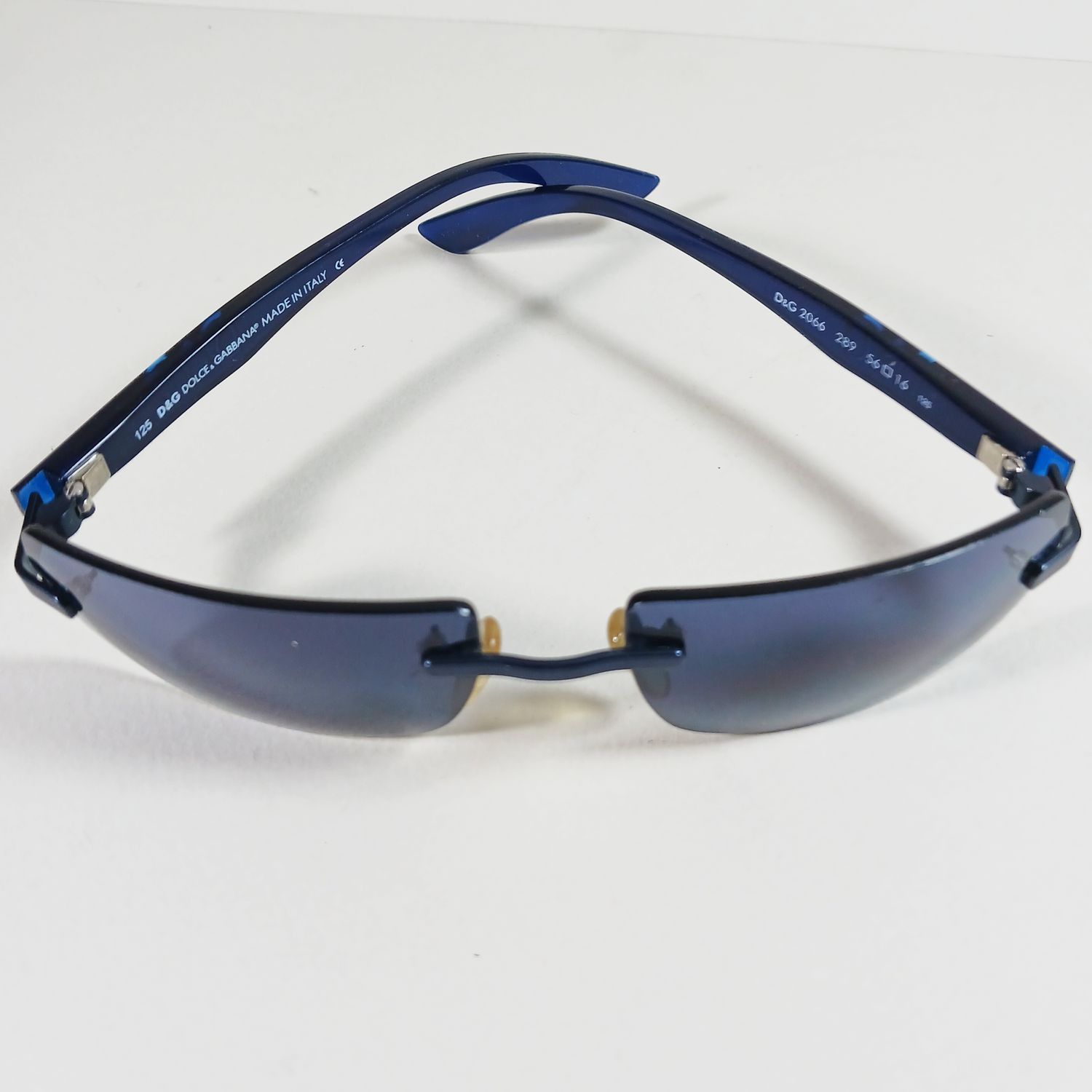 Dolce & Gabbana Dolce&Gabbana DG2066 Blue Translucent D&G Rimless Sunglasses Size ONE SIZE - 7 Thumbnail