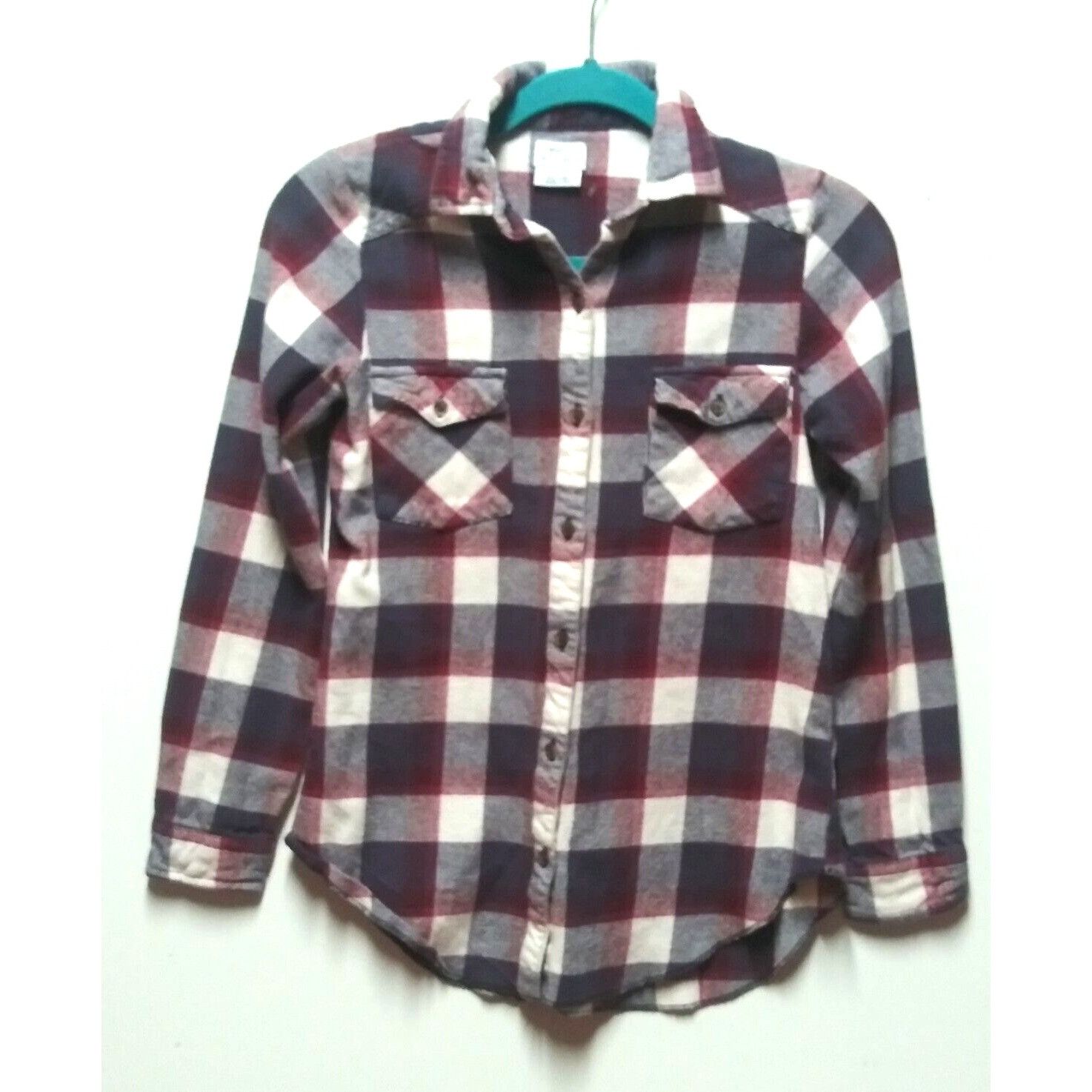 RVCA RVCA Open Front Flannel Shirt Womans Large Green Black Plaid Size XS / US 0-2 / IT 36-38 - 3 Thumbnail