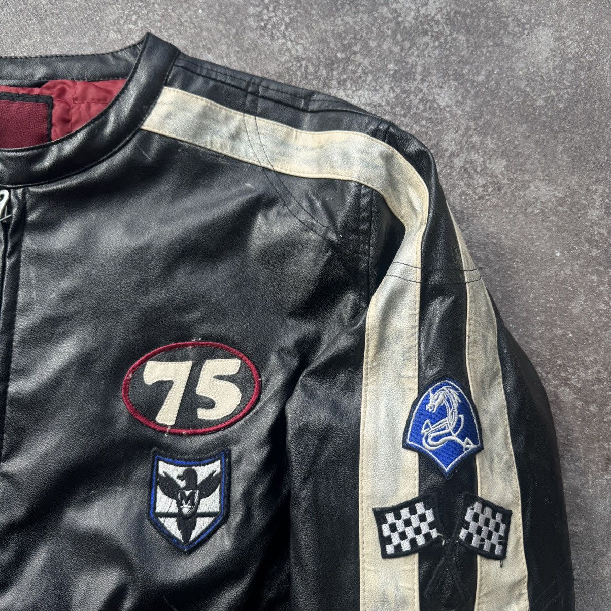 Hysteric Glamour Amazing Vintage Racing Faux Leather Moto Jacket Size US S / EU 44-46 / 1 - 11 Thumbnail