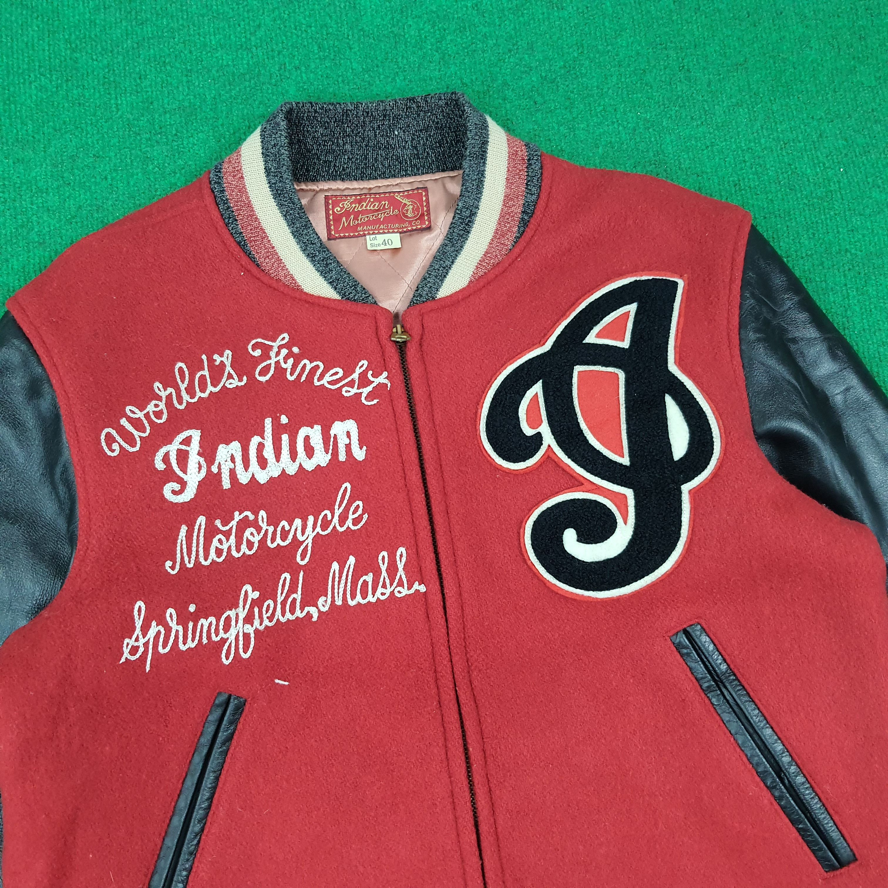 Indian Motorcycle × Vintage Vintage Indian Motors Springfield Varsity Jacket Size US M / EU 48-50 / 2 - 4 Thumbnail