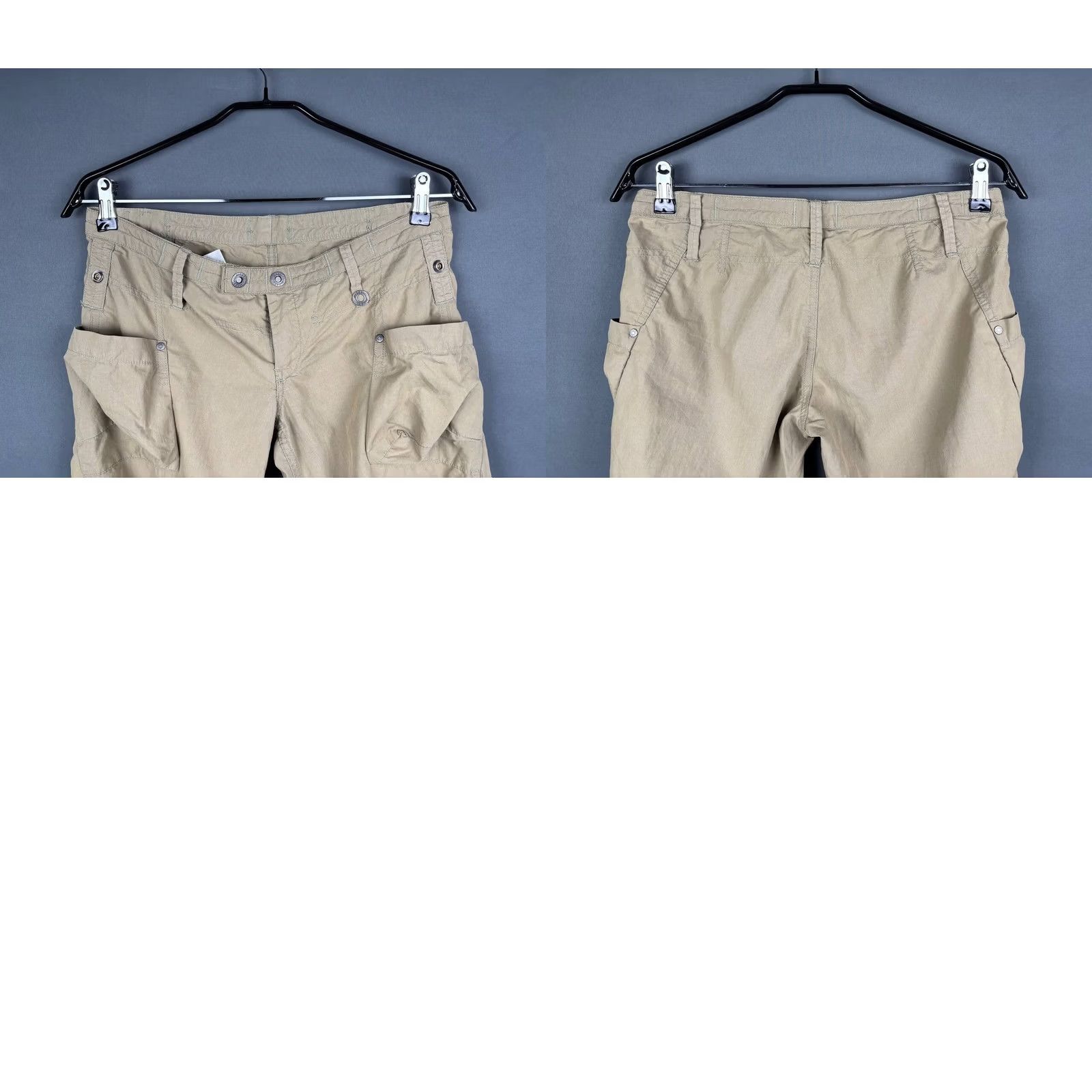 Diesel Diesel Pants Women Beige Cotton 28 Straight Leg Pockets Zipper Regular Pant 28 Mens Womens Boys Girls Size 28" / US 6 / IT 42 - 8 Thumbnail