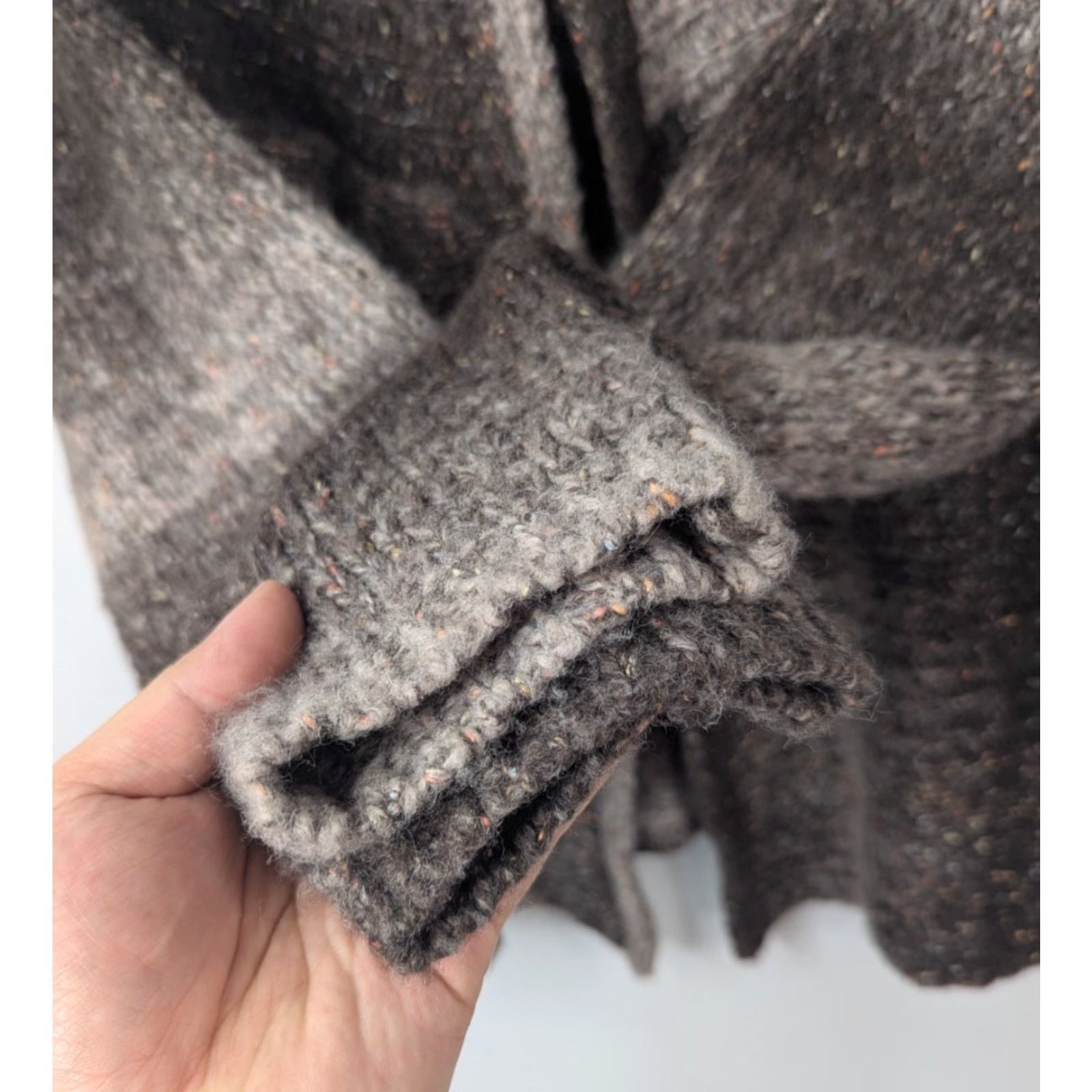 Avenue Avenue Cardigan Sweater One Button Plus Size 22/24 Brown Ombre Knit Crew Neck Long Sleeve Women Vintage: No Size 3XL / US 20-22 - 3 Thumbnail