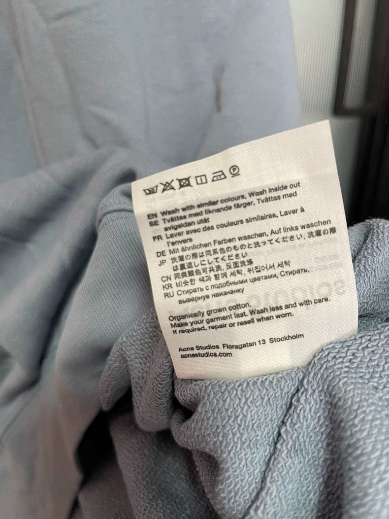 Acne Studios Acne Studios Blue pure cotton hoodie Size US L / EU 52-54 / 3 - 3 Thumbnail