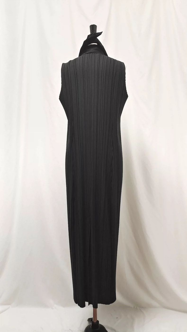 Issey Miyake Issey Miyake size:3 Black long ribbon cardigan dress Size L / US 10 / IT 46 - 4 Thumbnail