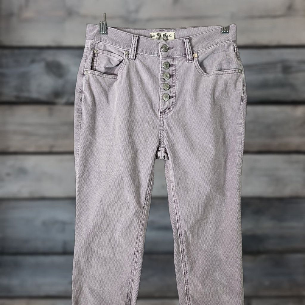 Vintage We The Free Womens Corduroy Ankle Pants Sz 26 Light Purple Sun Chaser Skinny Inseam 26.5" Juniors? No. Mens? No. Size 26" / US 2 / IT 38 - 1 Thumbnail