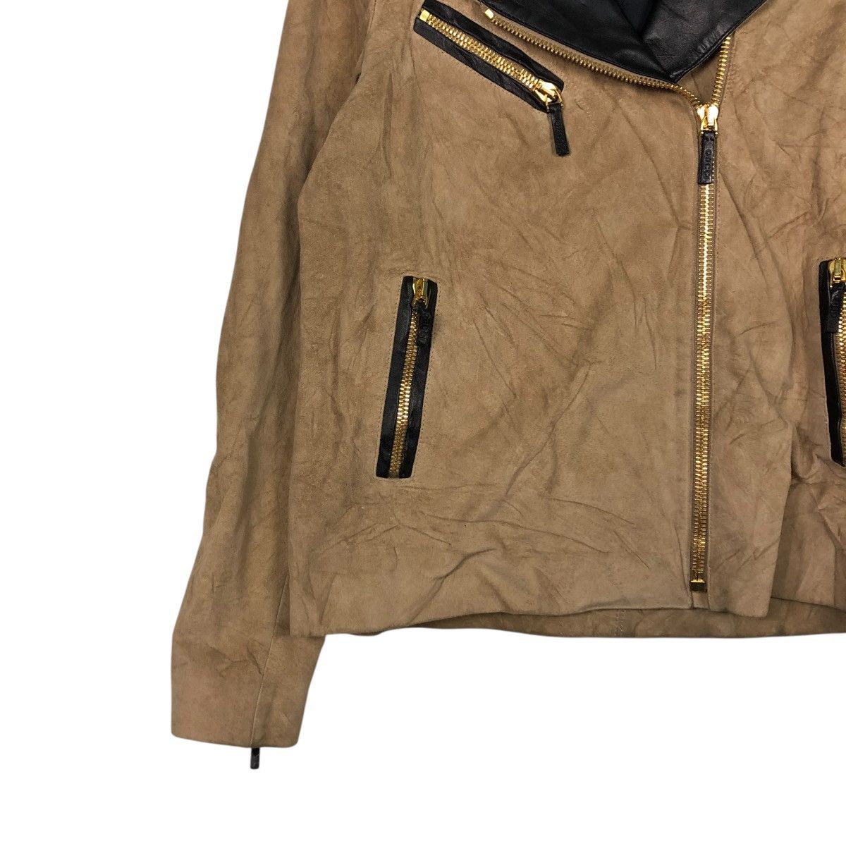 Gucci 🔥ARCHIVE PIG SKINS BIKER LEATHER JACKET GUCCI DOUBLE COLLAR Size US M / EU 48-50 / 2 - 6 Thumbnail