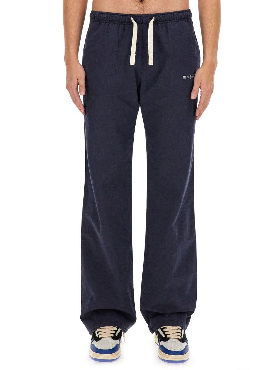 Palm Angels PALM ANGELS PANTS WITH LOGO - BLUE (IT 52) Size US 36 / EU 52 - 1 Thumbnail