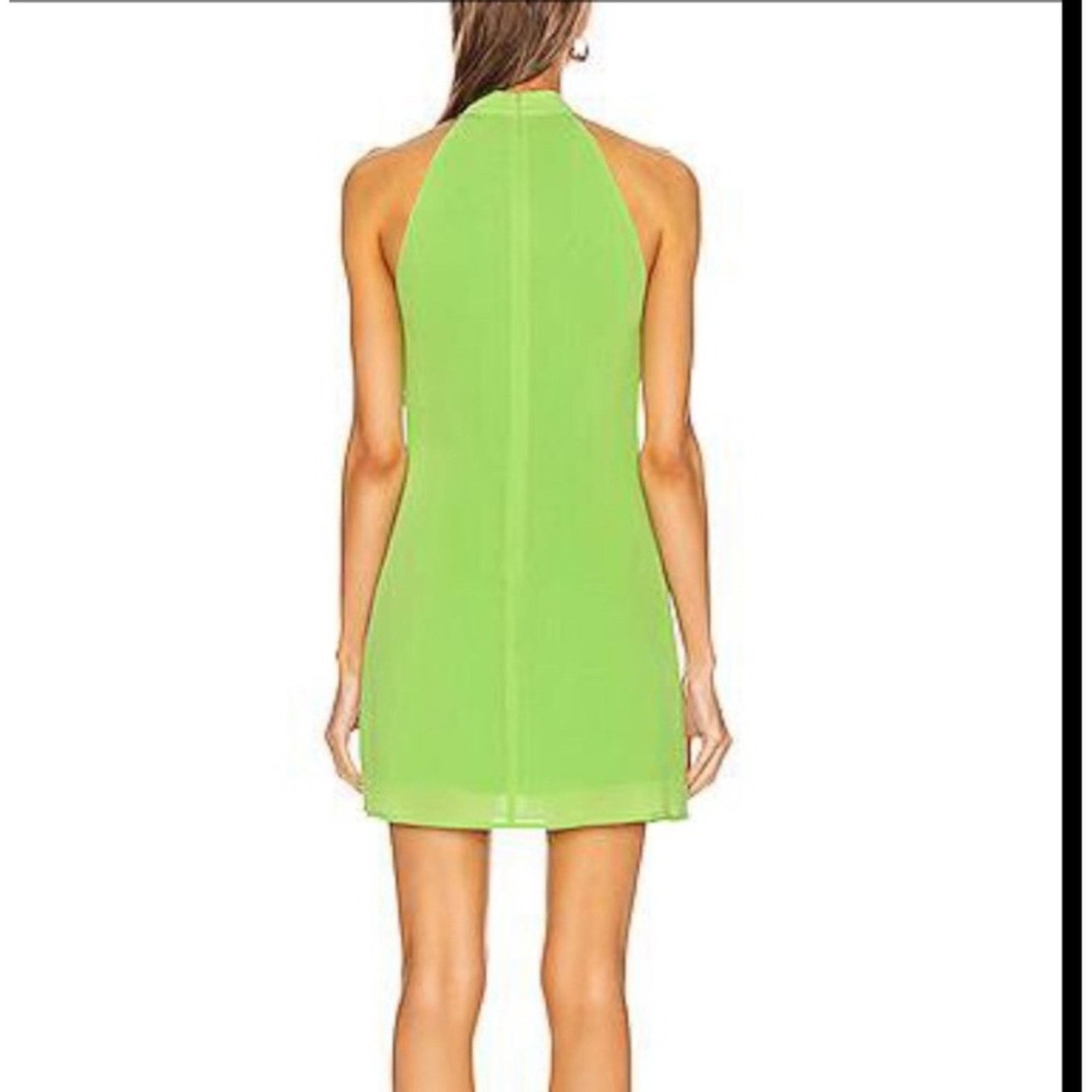 Staud STAUD Women's Green Halter Mini Ruched Fitted Party size 4 Size S / US 4 / IT 40 - 6 Thumbnail