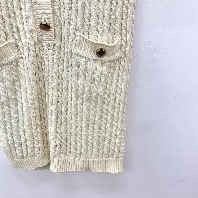 Prada Prada 22 beige twisted cotton lapel single-breasted short- Size XXS / US 00 / IT 34 - 5 Thumbnail