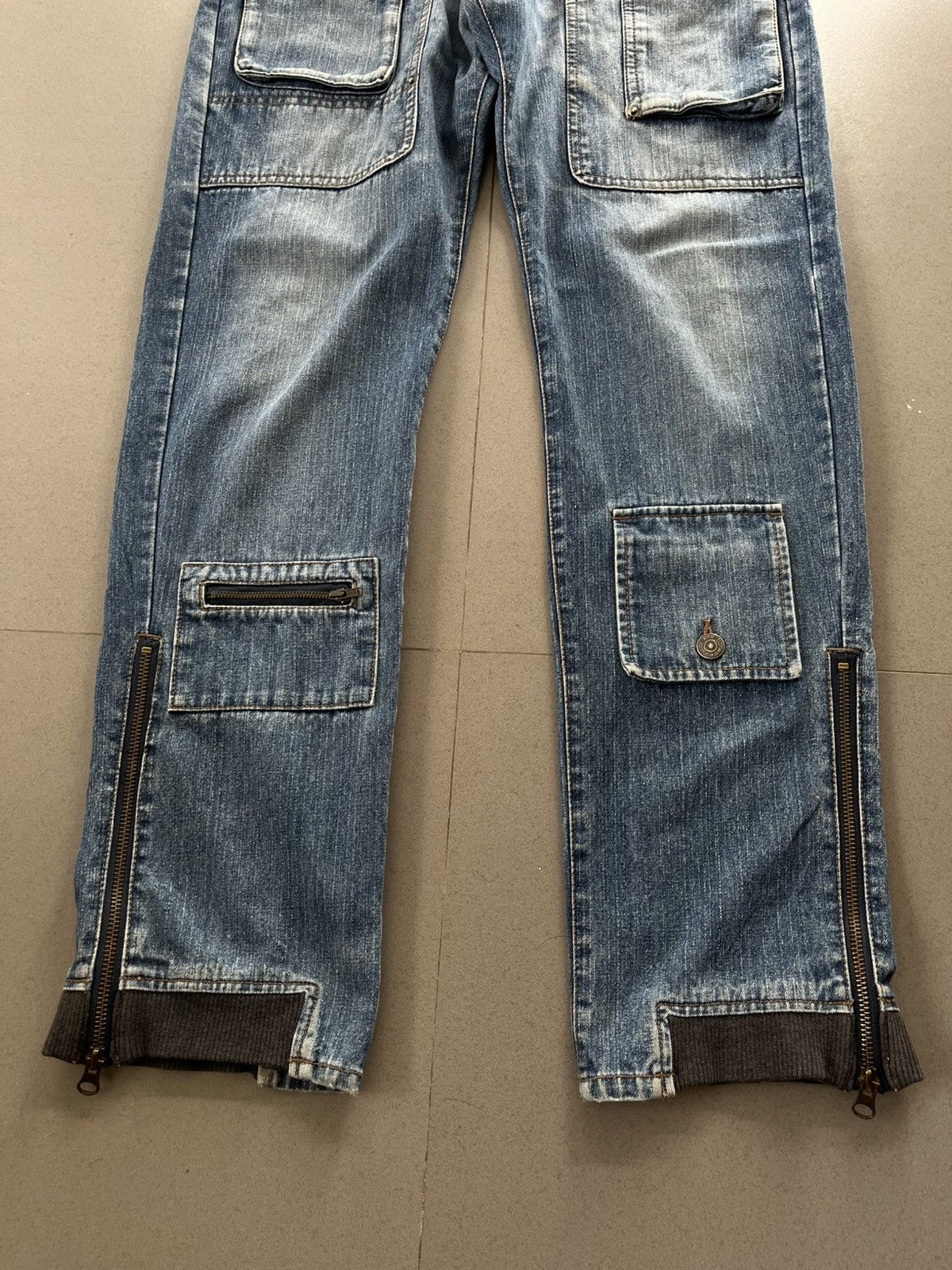 PPFM JAPANESE PPFM BONDAGE MULTI POCKET ZIPPER DENIM PANTS Size US 32 / EU 48 - 5 Thumbnail