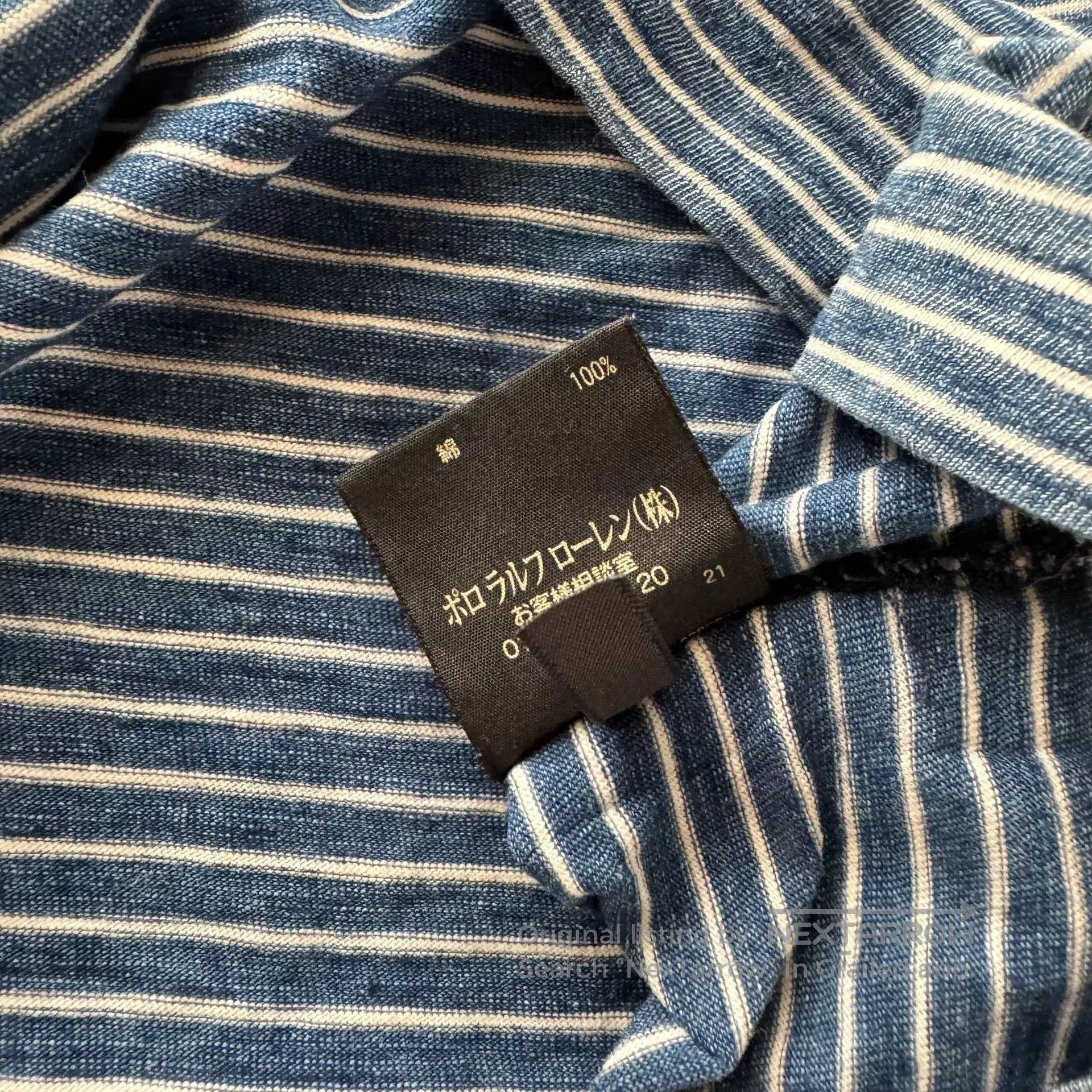 RRL Ralph Lauren Ralph Lauren RRL Blue White Stripe Tee. Size US S / EU 44-46 / 1 - 4 Thumbnail