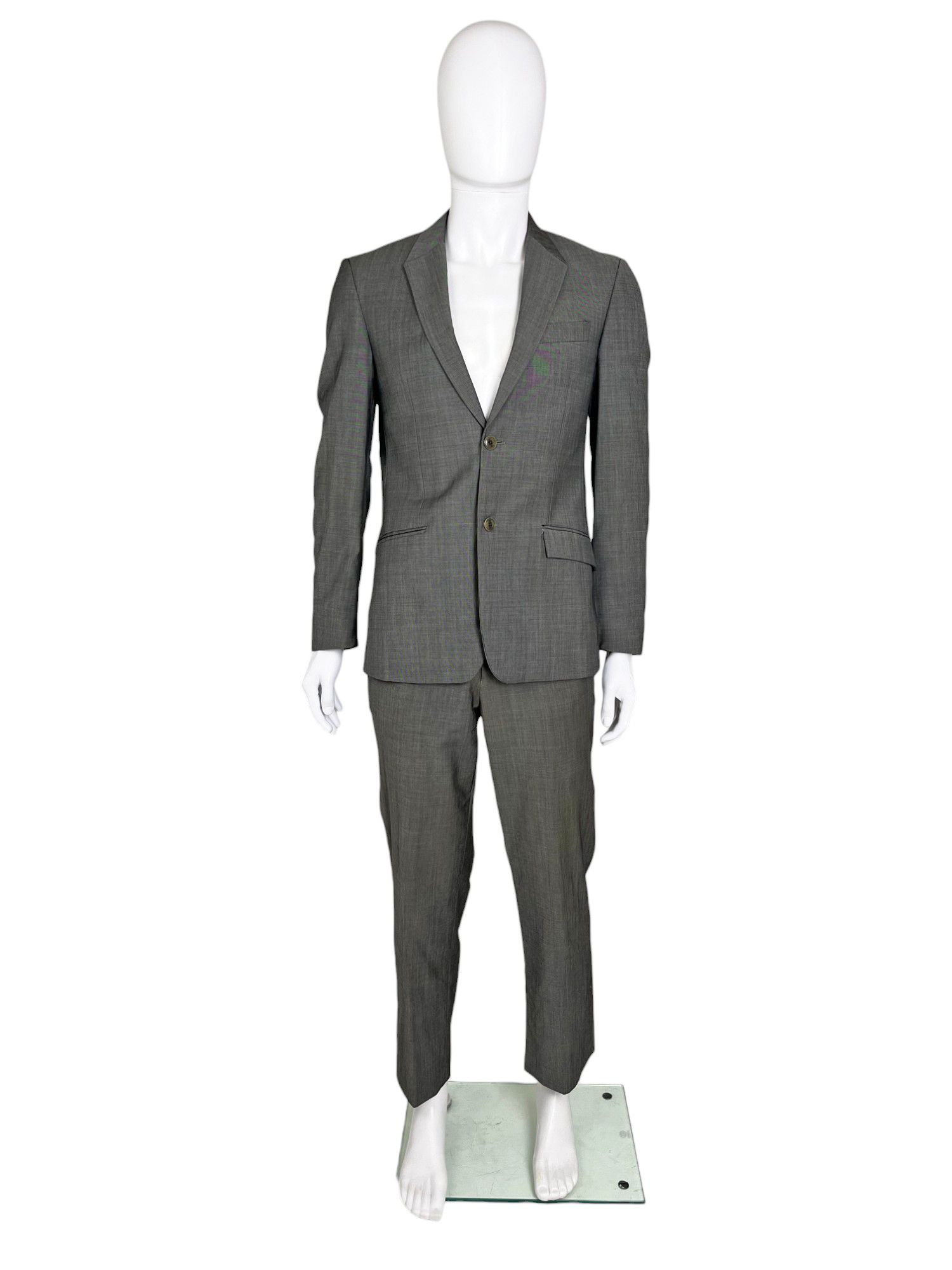 Thierry Mugler 1990's Grey Wool Suit Size 50R - 1 Thumbnail