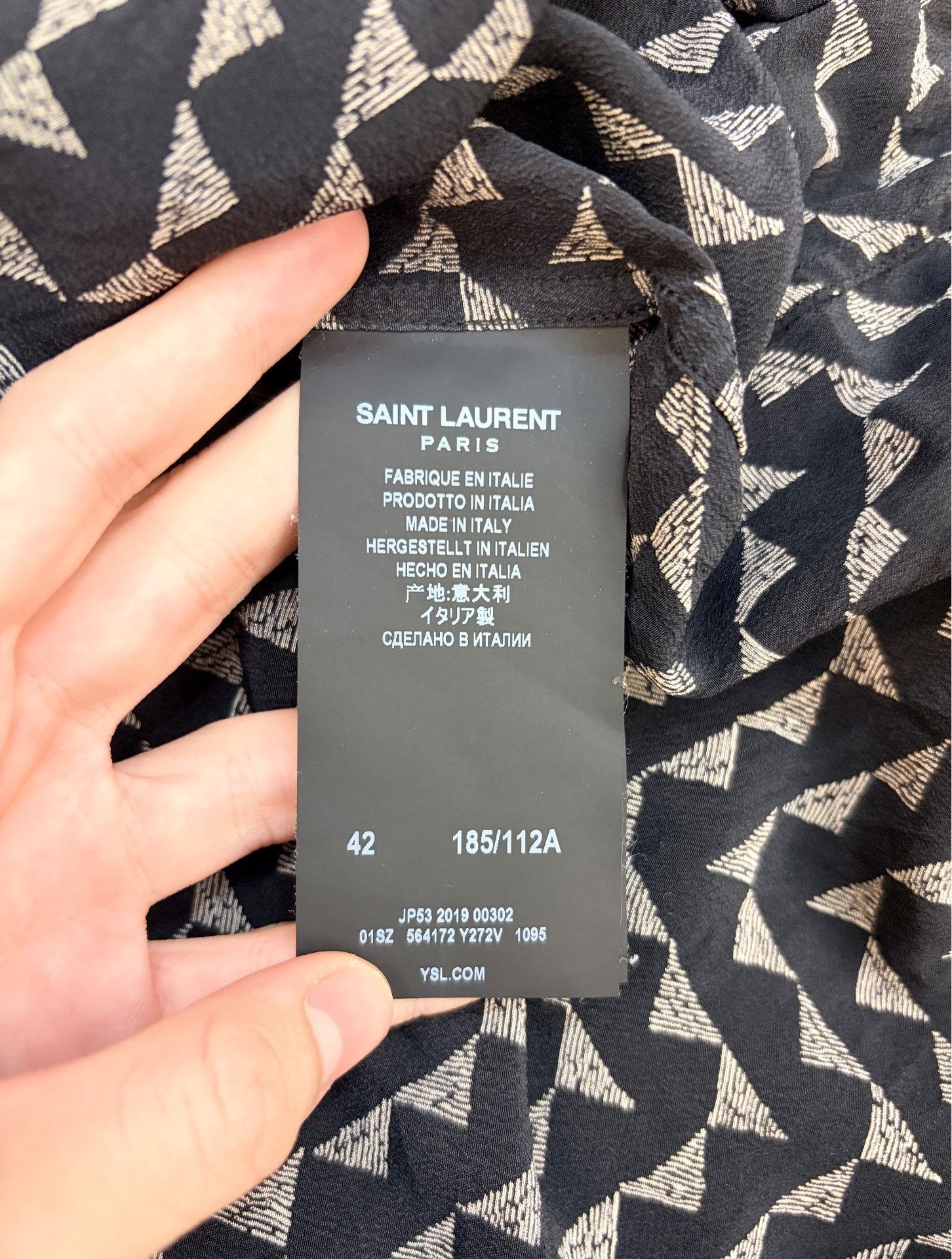 Saint Laurent Paris Saint Laurent 2019 FW Silk Shirt Size US XS / EU 42 / 0 - 3 Thumbnail