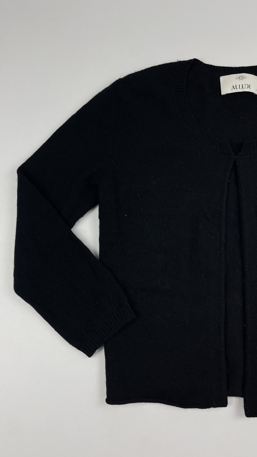Allude Allude 100% Cashmere Black Cardigan Size S / US 4 / IT 40 - 4 Thumbnail