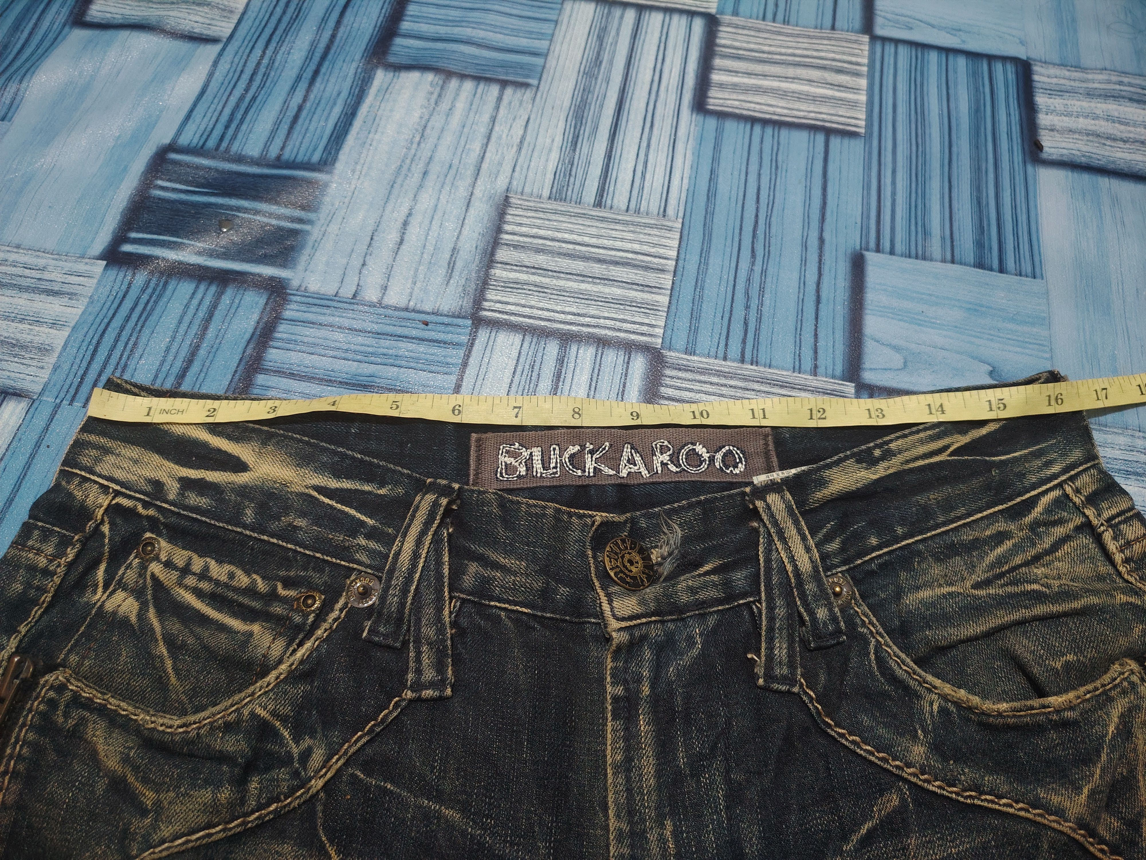 If Six Was Nine 90s Buckaroo jeans flared distressed jeans bootcut Size US 32 / EU 48 - 23 Thumbnail
