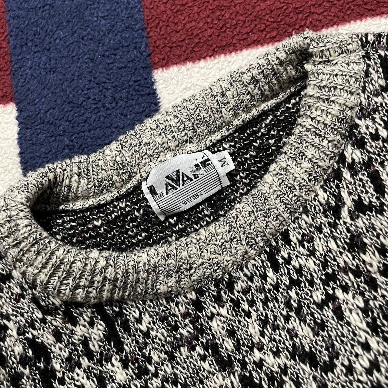 Lavane Vintage 90s Lavane New York static black and white sweater Size US M / EU 48-50 / 2 - 2 Thumbnail