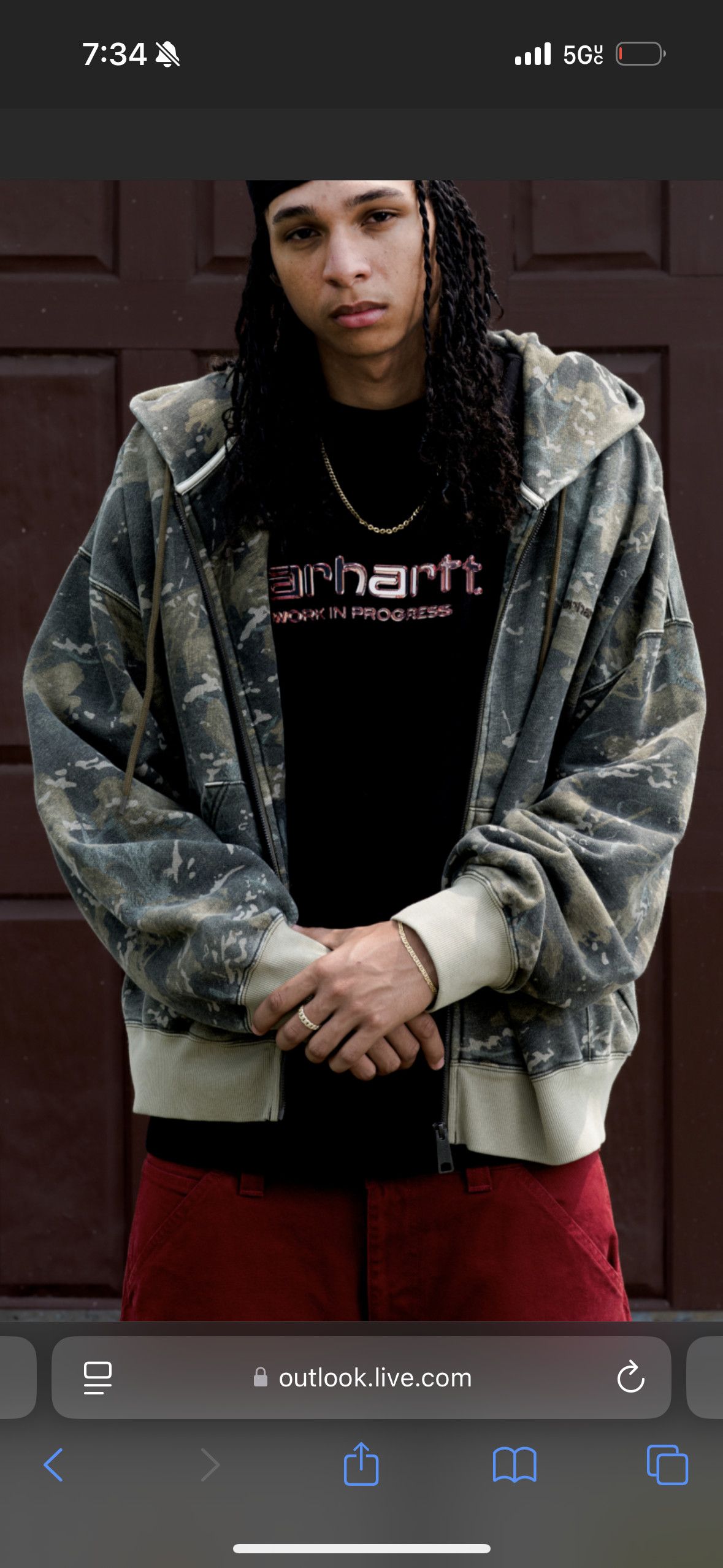 Carhartt Wip Benton camouflage hoodie Size US S / EU 44-46 / 1 - 4 Thumbnail