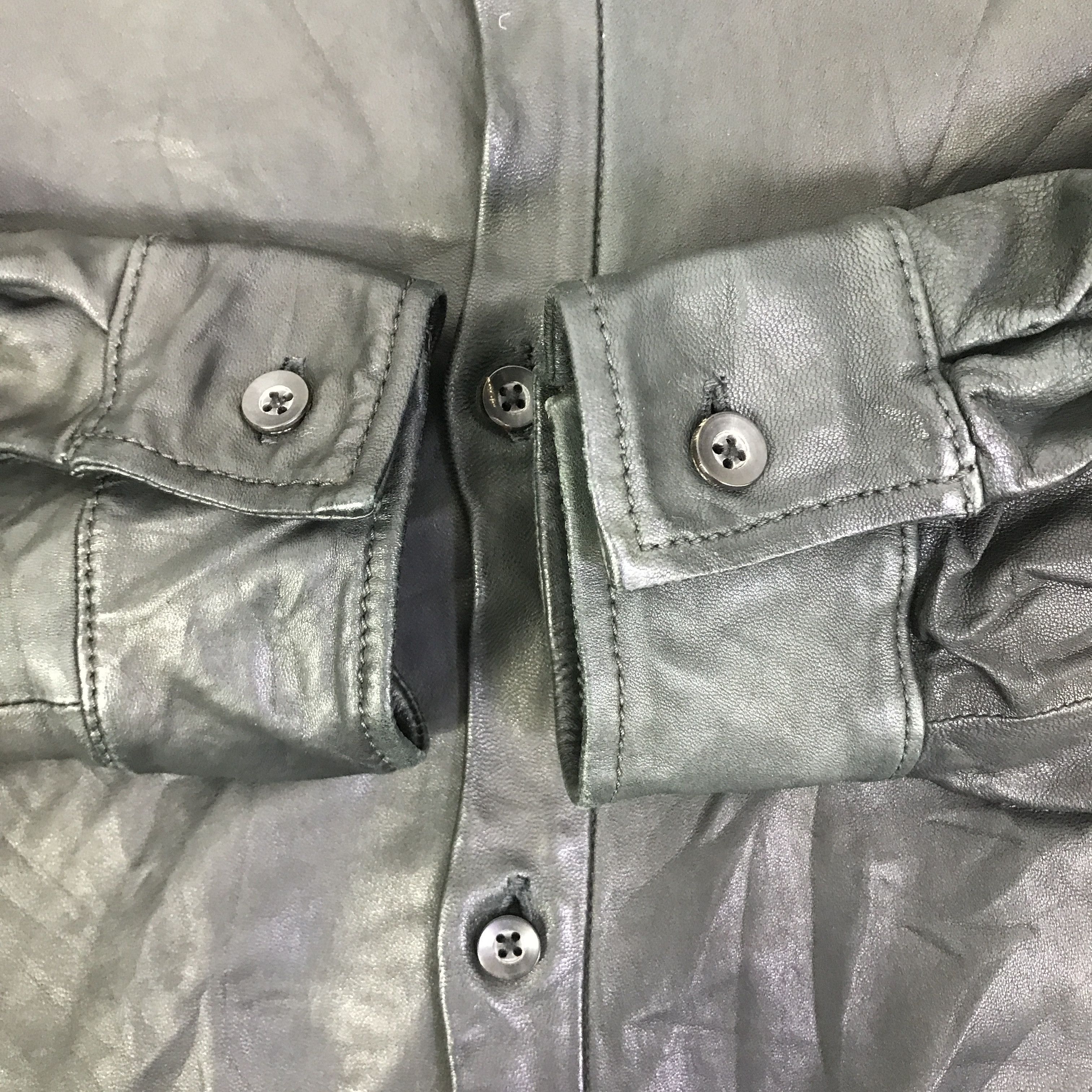 Edition Japan EDITION JAPAN LEATHER BUTTON UP SHIRT K90B13 Size US M / EU 48-50 / 2 - 9 Thumbnail