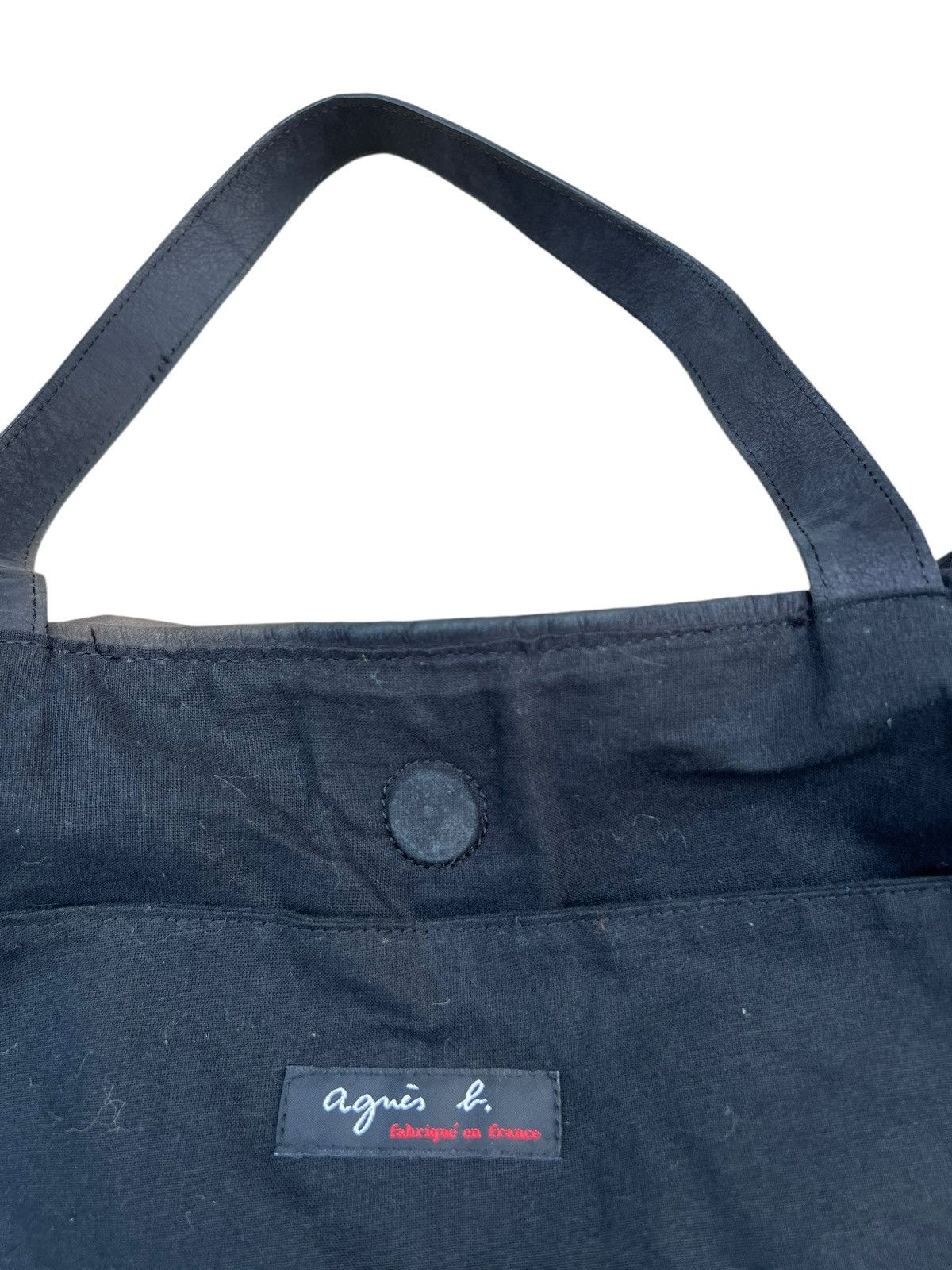 agnes b. Vintage Agnes B. Made in France Leather Wool Tote Bag Size ONE SIZE - 21 Thumbnail