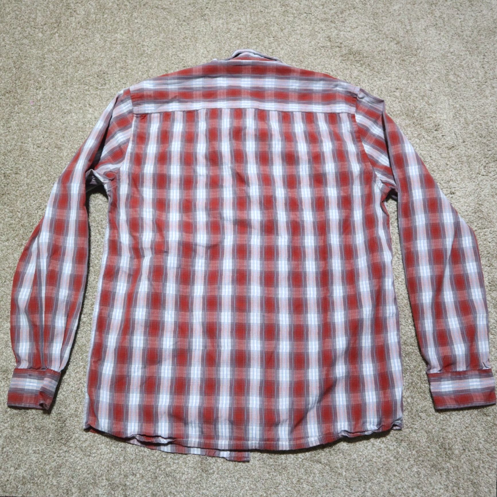 Vintage Saddlebred Shirt Button-Up Long Sleeve Adults M Red Plaid 1888 American Style Classic Fit with Pockets Men Size US M / EU 48-50 / 2 - 8 Thumbnail