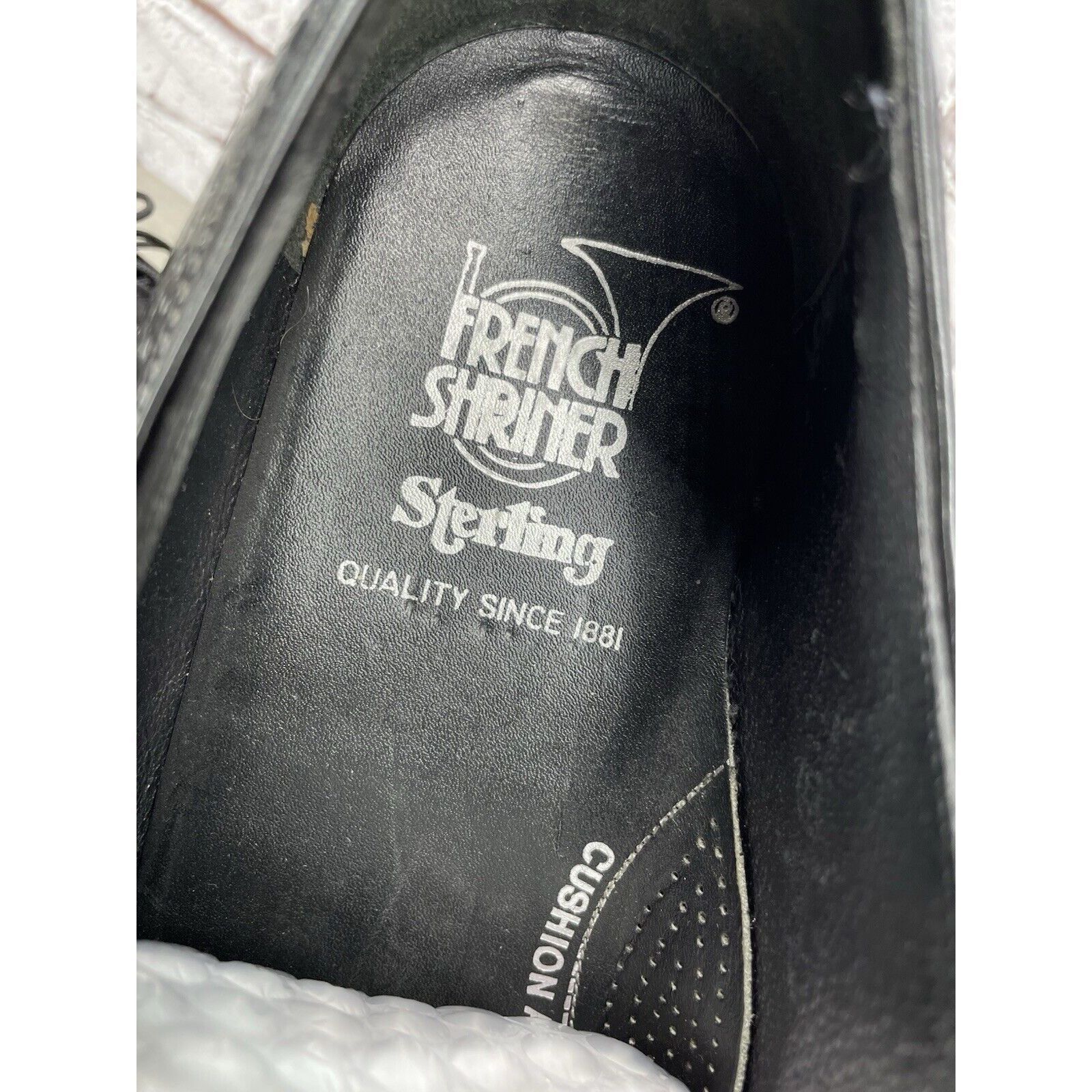 Other French Shriner Sterling Black Leather Wingtip Oxfords Shoes Size US 10.5 / EU 43-44 - 17 Thumbnail