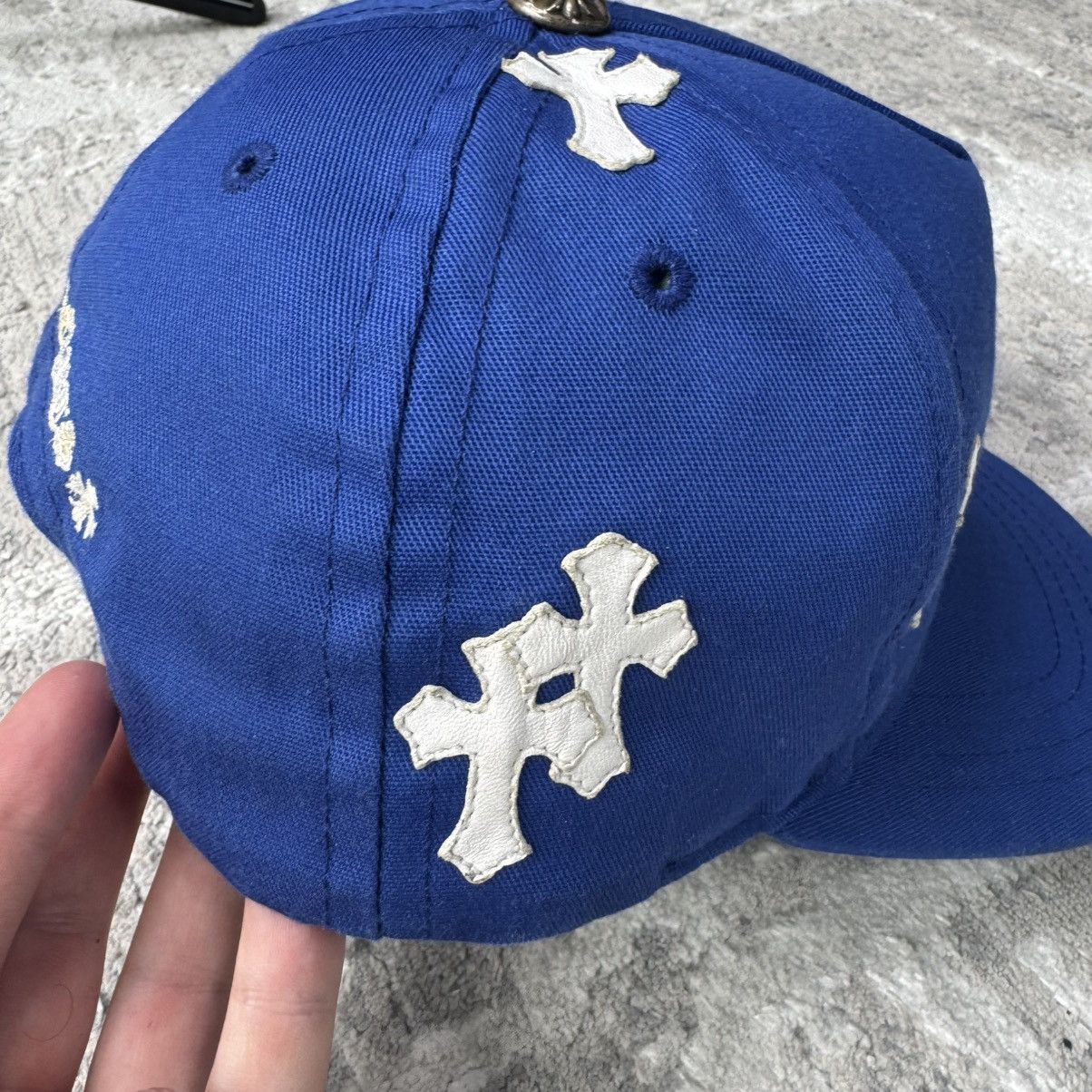 Chrome Hearts Leather cross patch baseball hat Size ONE SIZE - 9 Thumbnail